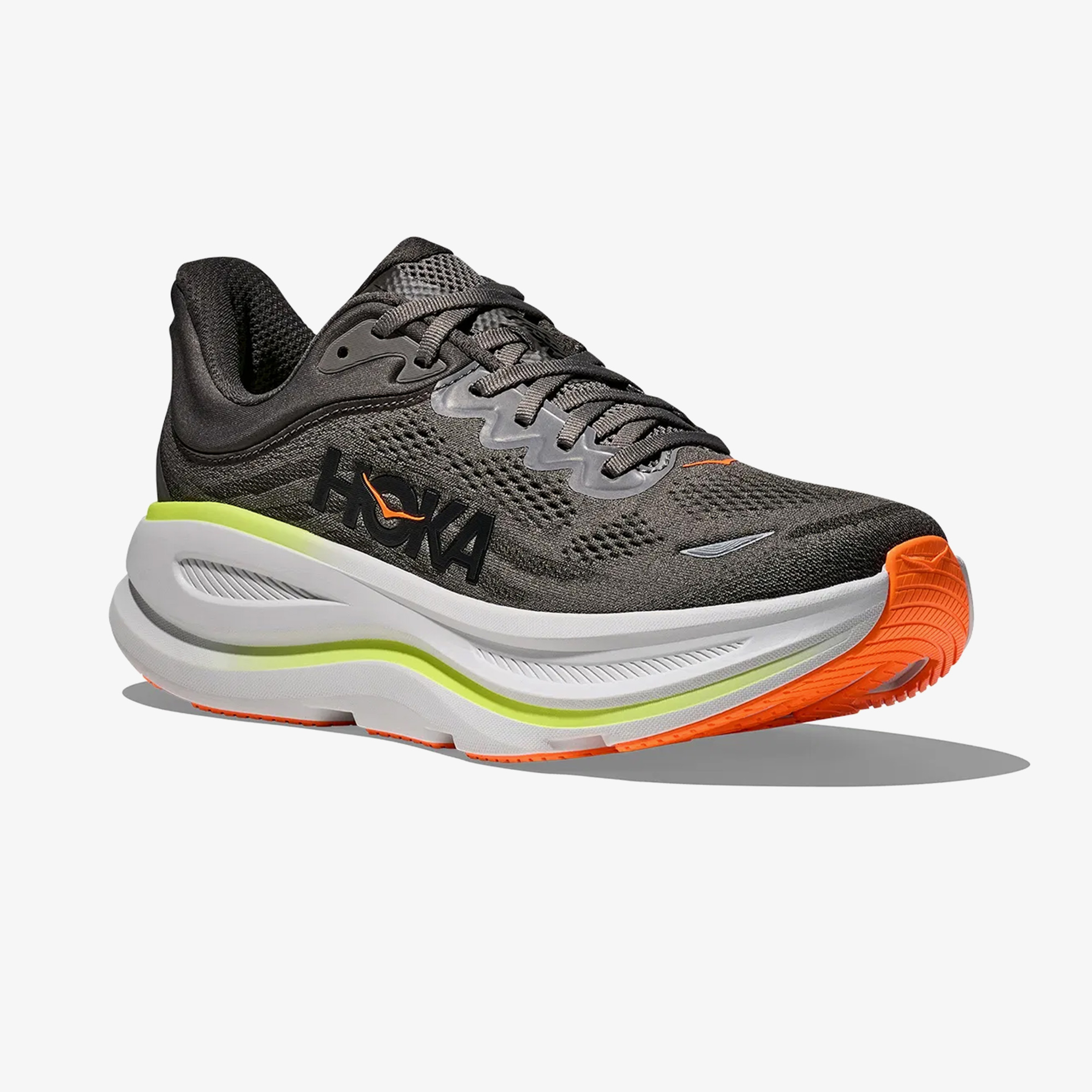 Hoka Bondi 9 Erkek Gri Koşu Ayakkabısı