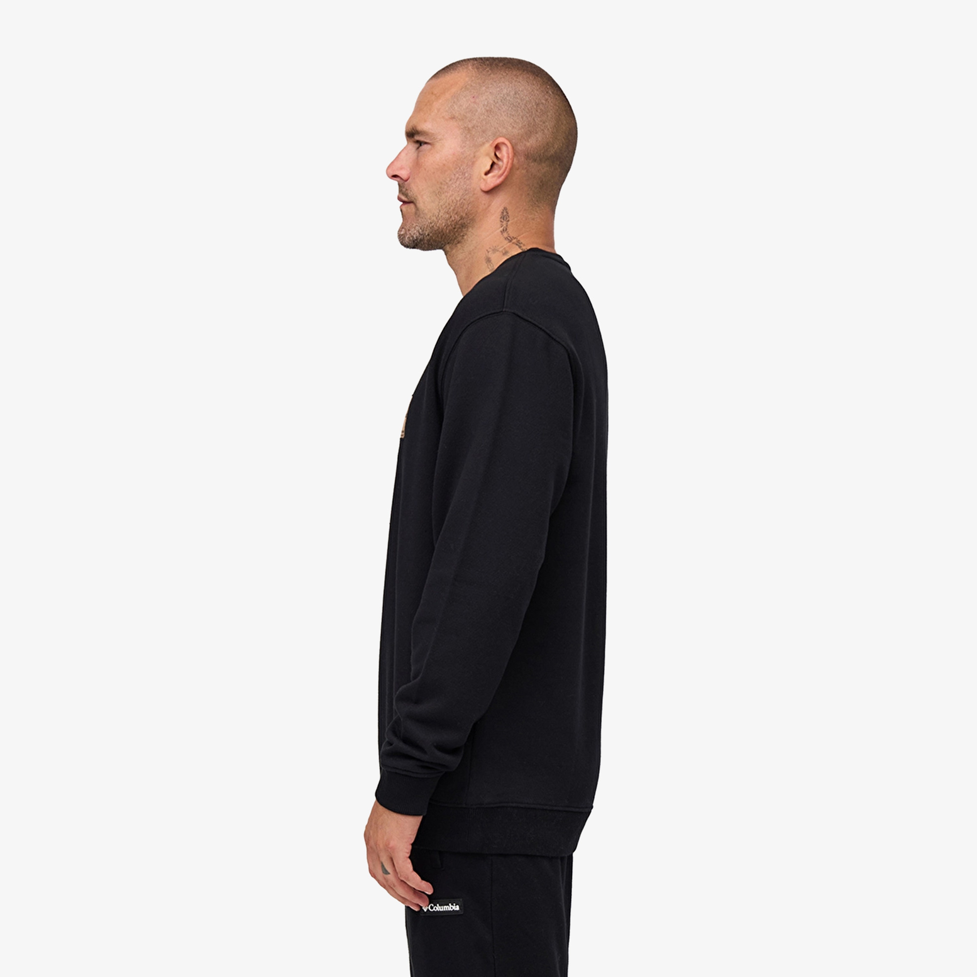 Columbia Cs0450 Csc Boxy Brand Crew Erkek Siyah Sweatshirt