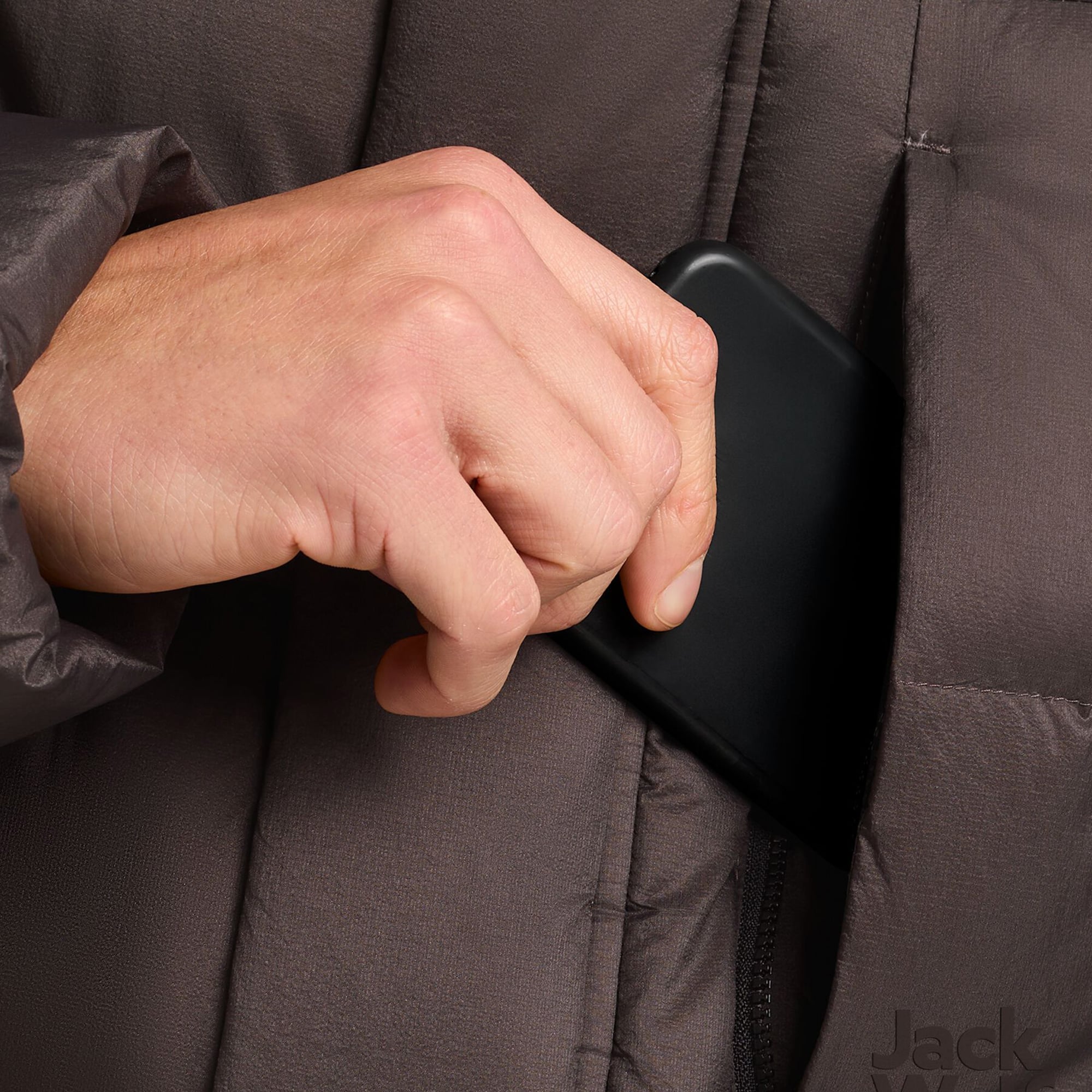 Jack Wolfskin icy Hill Rds Erkek Kahverengi Outdoor Ceket