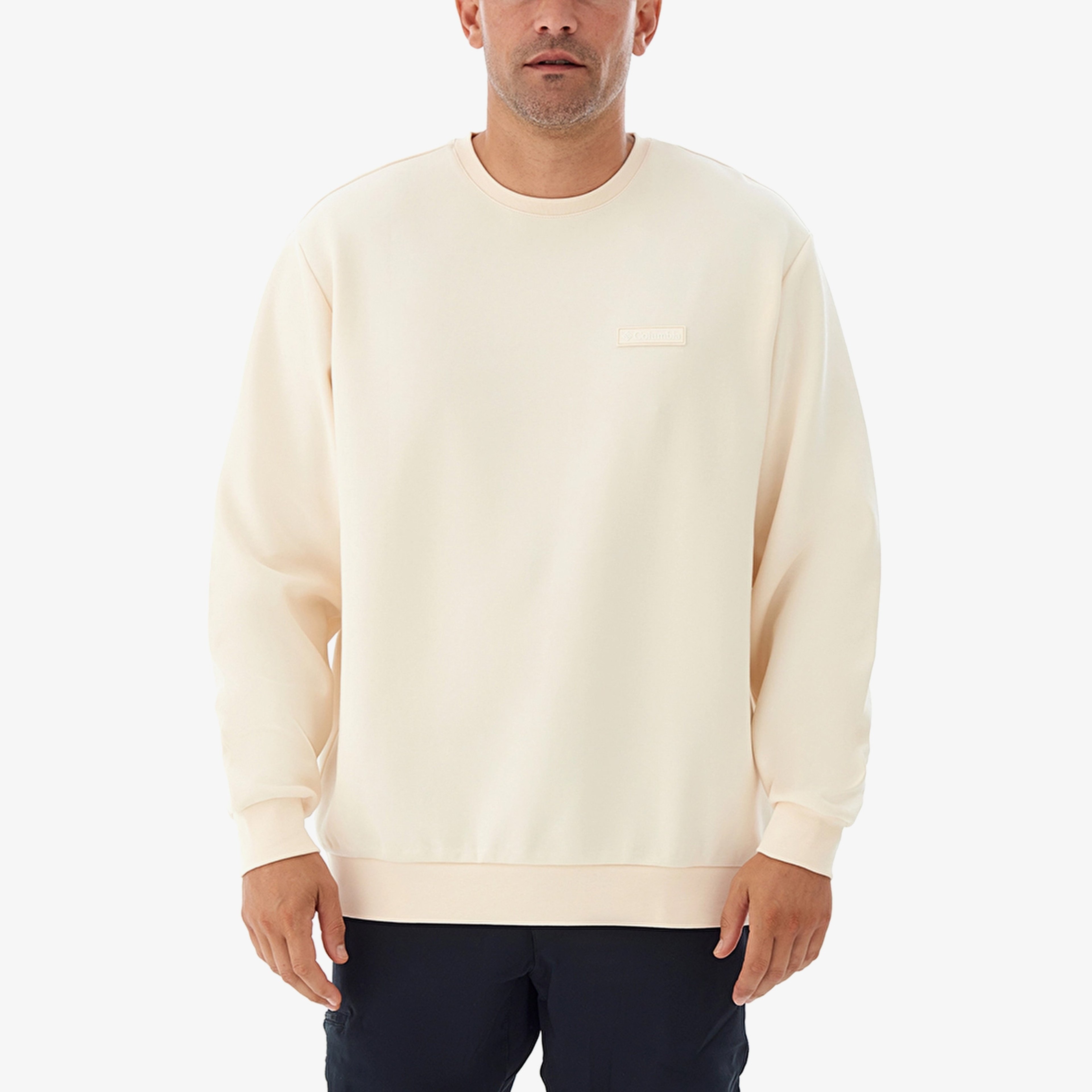 Columbia Cs0382 Csc Gem Label Crewneck Erkek Krem Sweatshirt