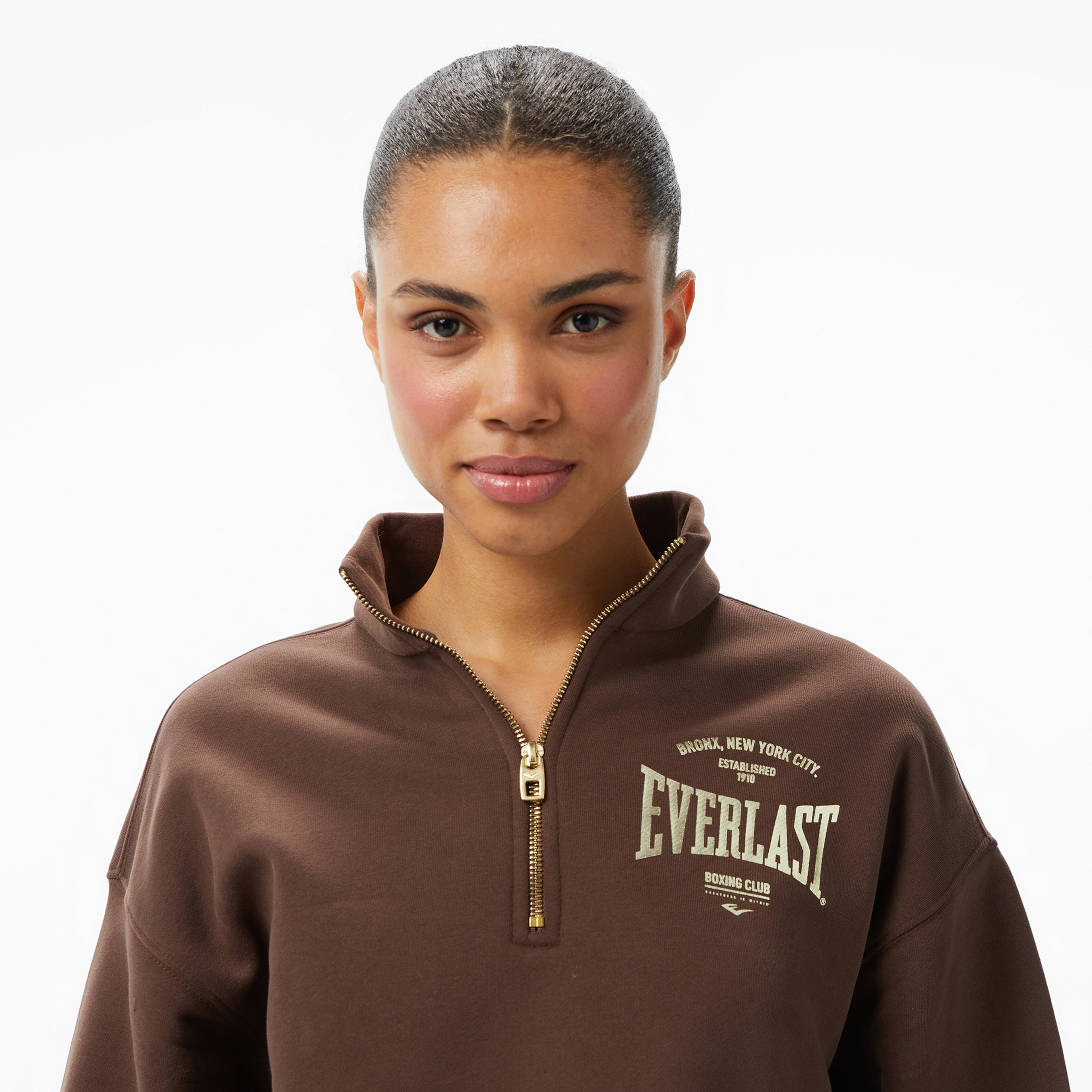 Everlast Bronx NYC Kadın Kahverengi Sweatshirt