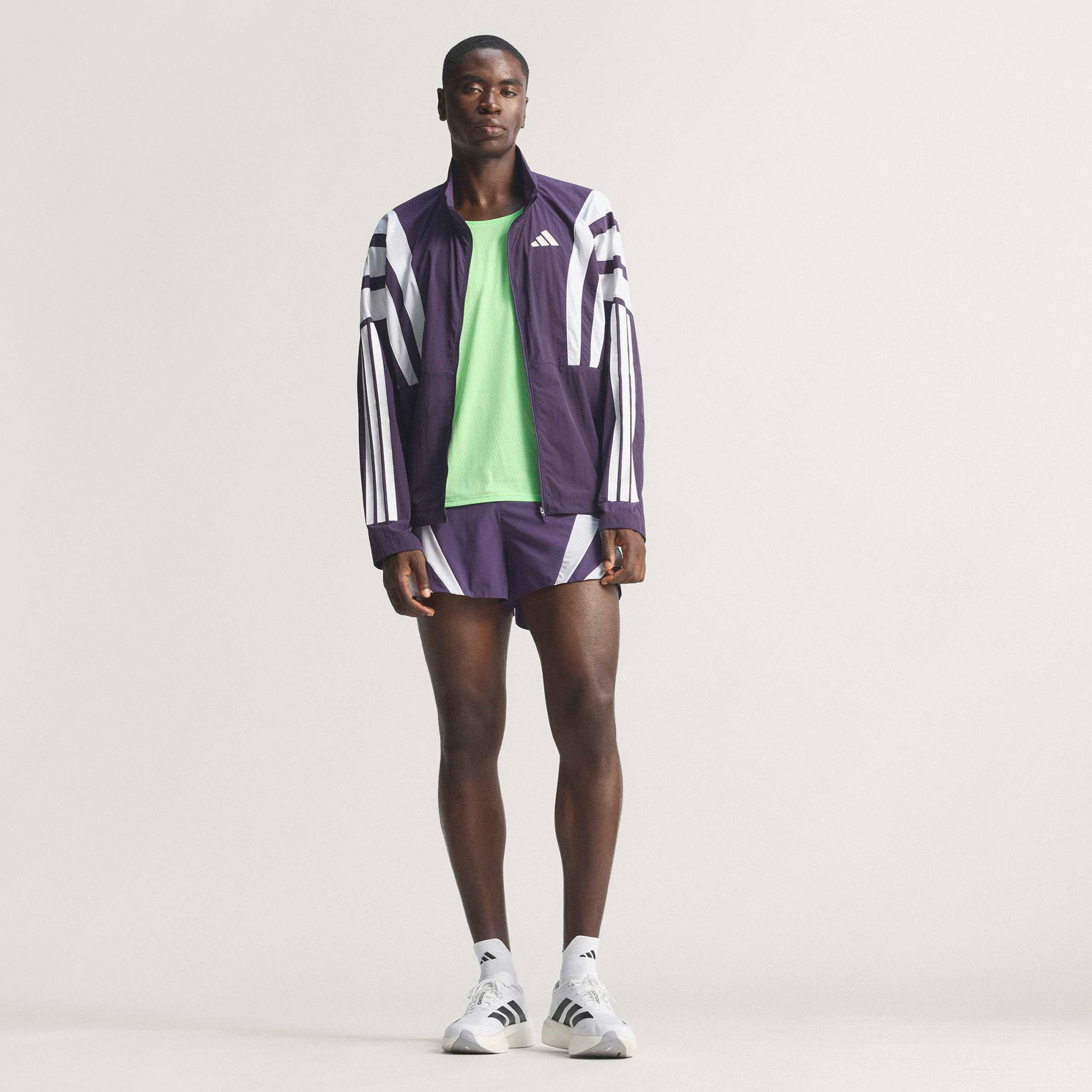 adidas Adizero Nyc Erkek Mor Koşu Rüzgarlığı