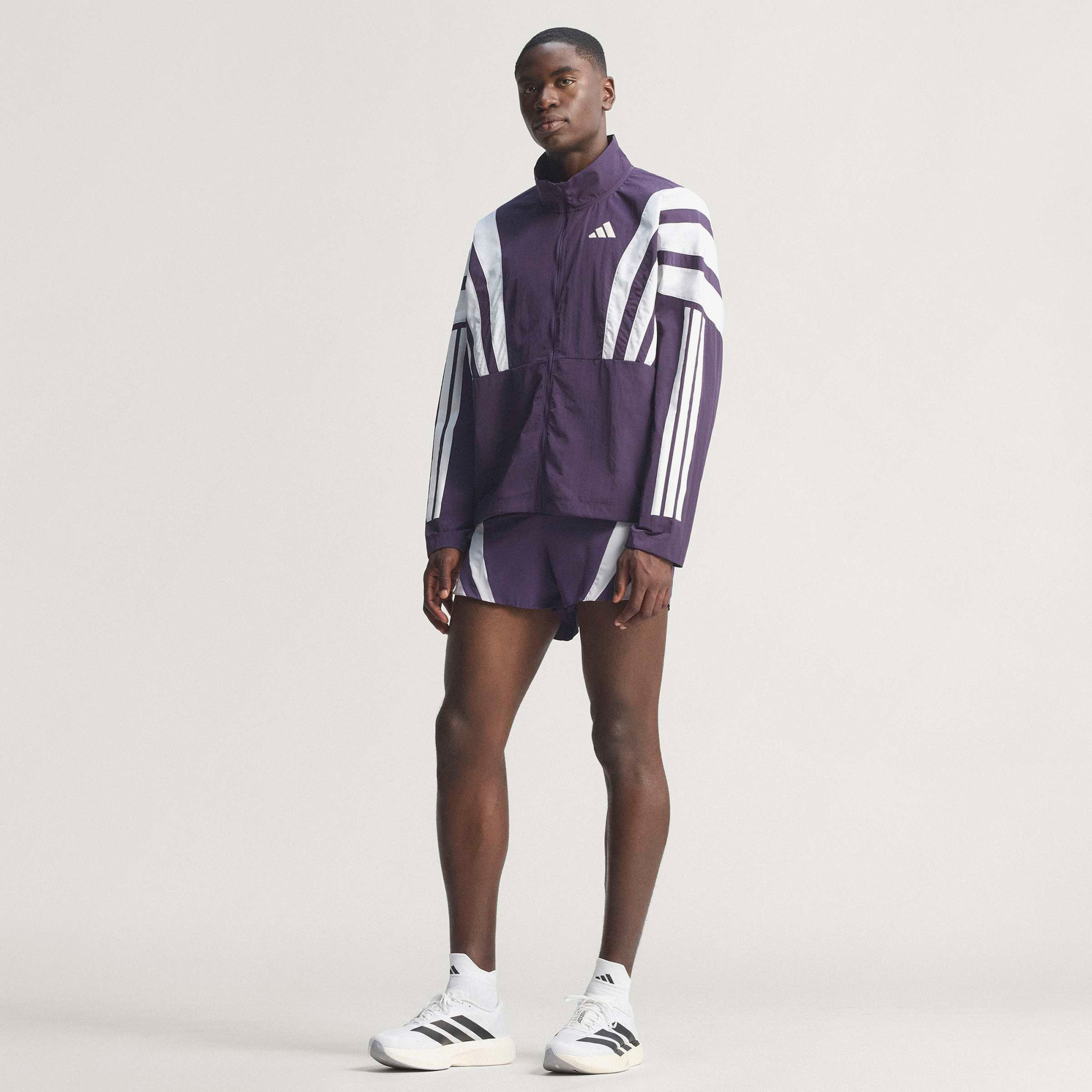 adidas Adizero Nyc Erkek Mor Koşu Rüzgarlığı
