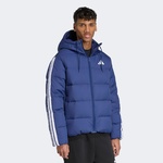 adidas Essentials Climawarm 3 Stripes Puffer Down Kapüşonlu Erkek Lacivert Outdoor Montu