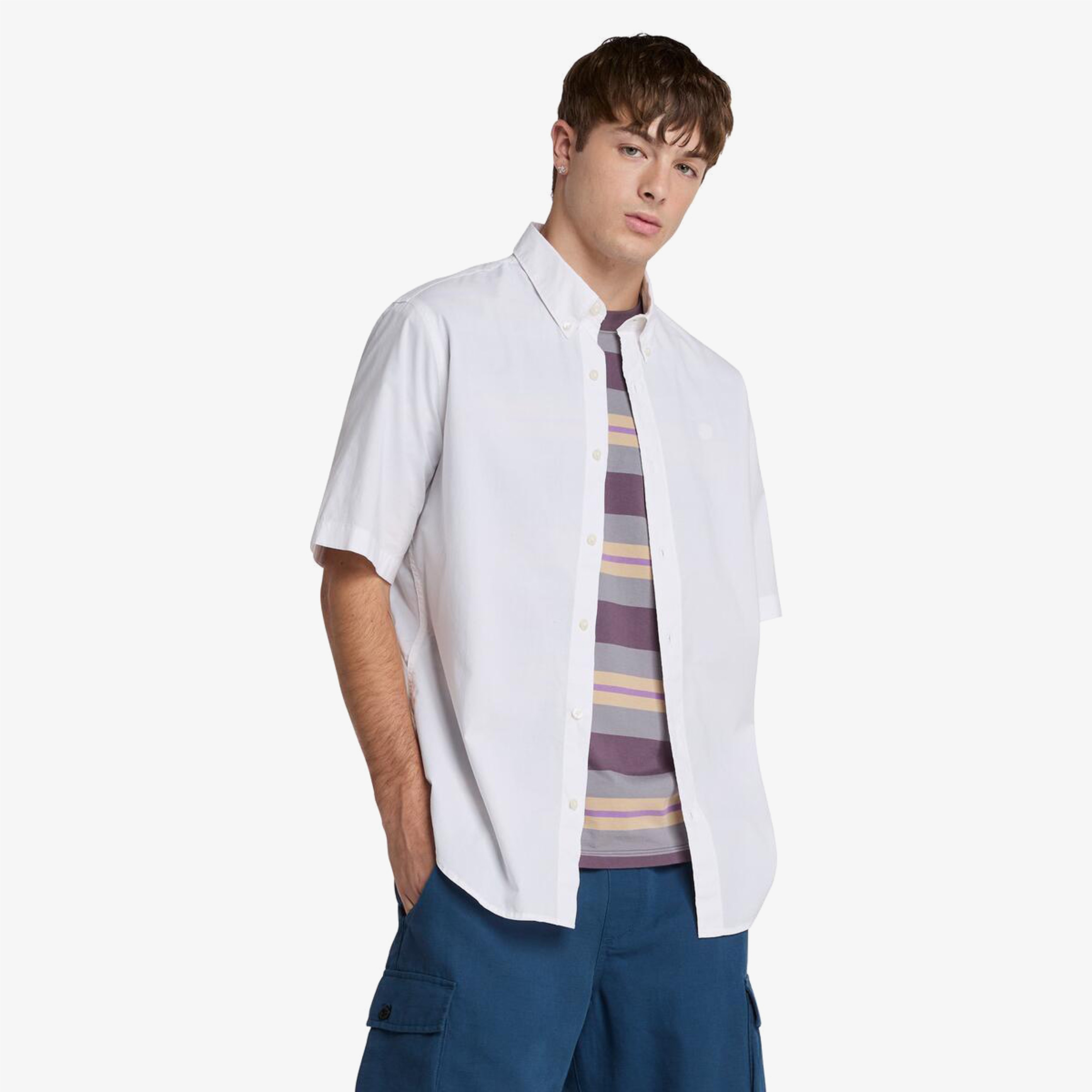 Timberland Sleeve Stretch Poplin Erkek Beyaz Pantolon