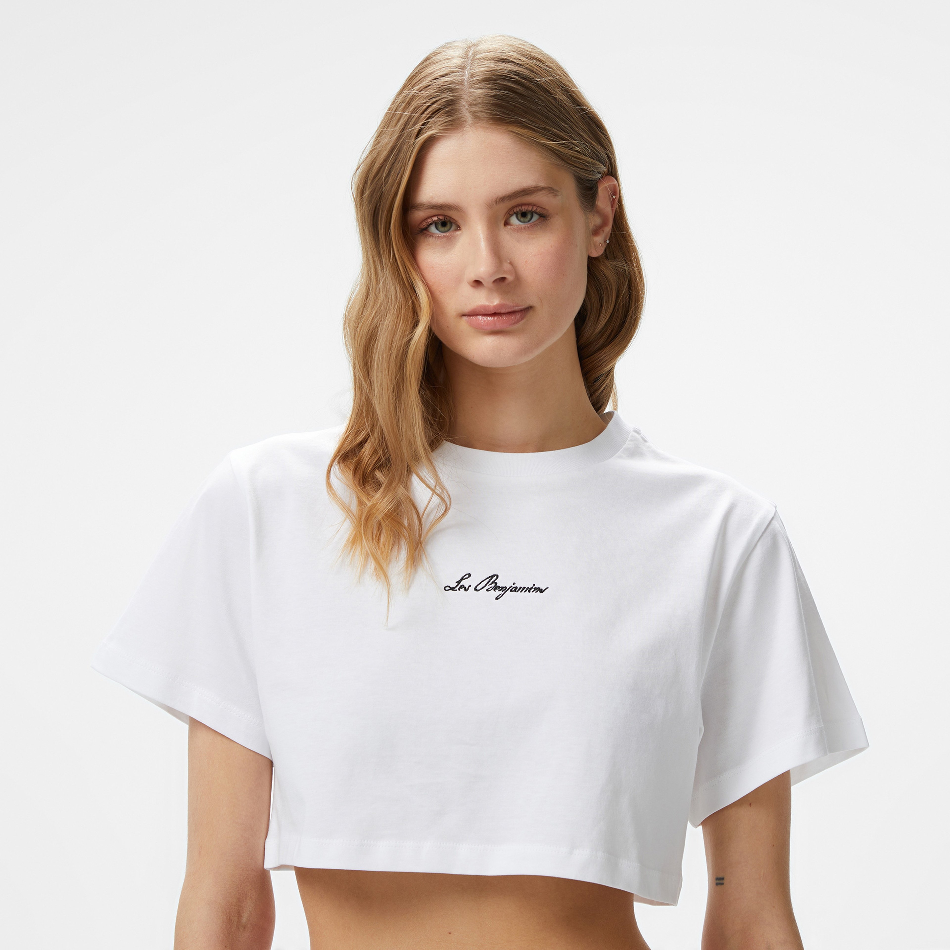 Les Benjamins 026 Kadın Beyaz T-Shirt