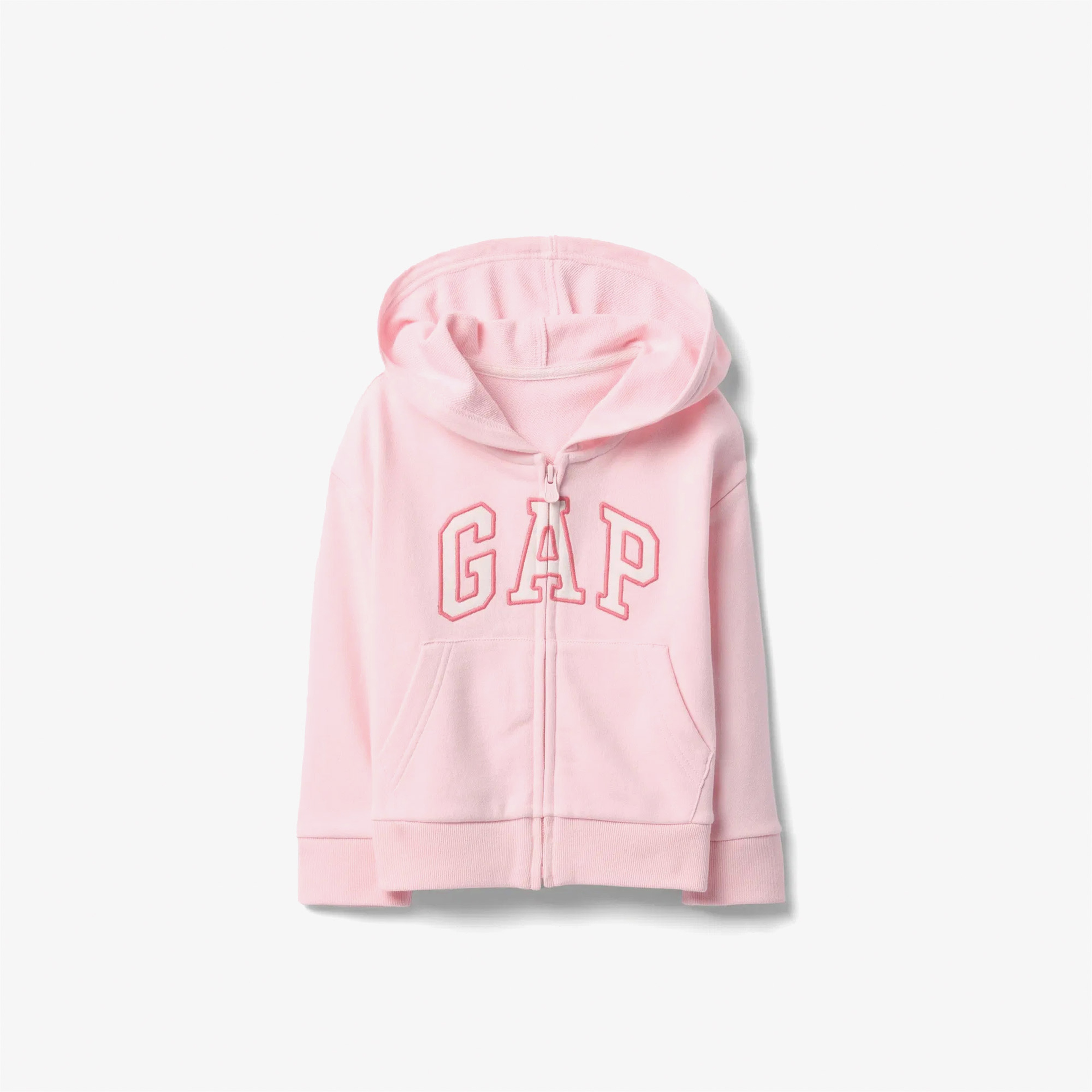 Gap Relaxed Fit Fermuarlı Çocuk Pembe Sweatshirt
