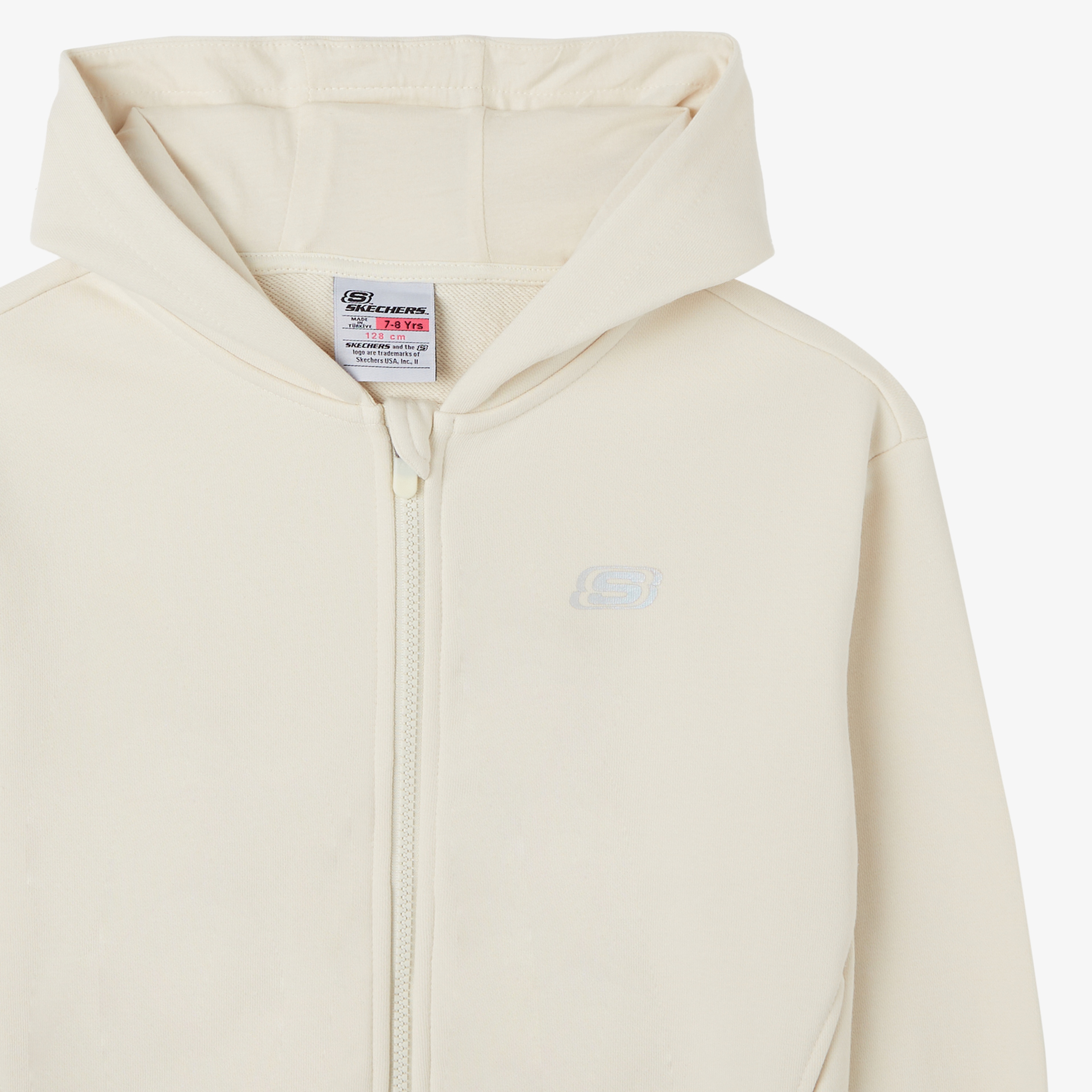 Skechers Essentials Çocuk Beyaz Kapüşonlu Hırka
