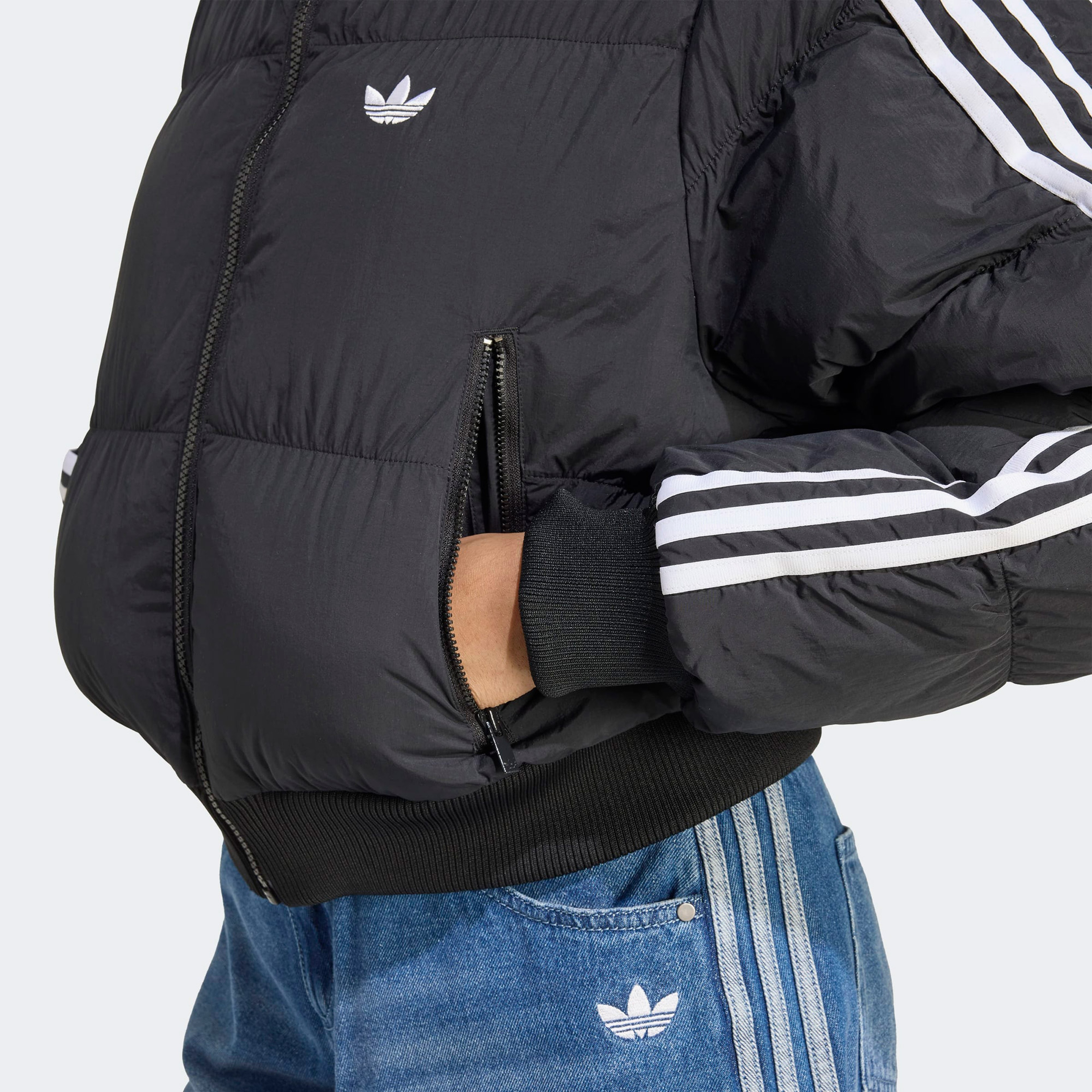 adidas Cropped Puff Kadın Siyah Ceket