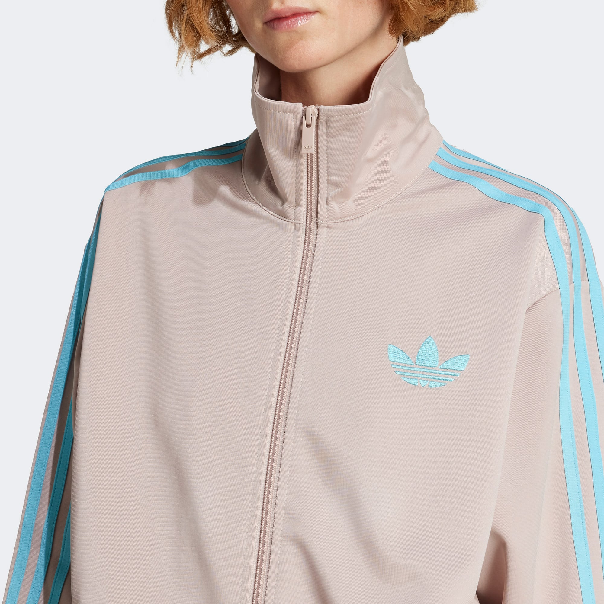 adidas Adicolor Classic Firebird Loose Kadın Fermuarlı Krem Hırka