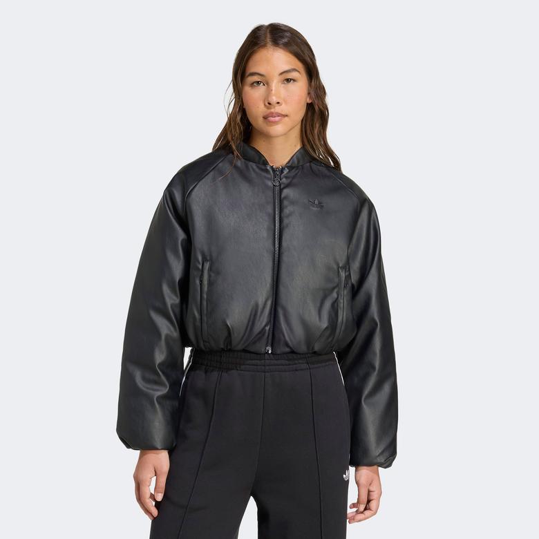adidas Pleather Bomber Kadın Siyah Ceket