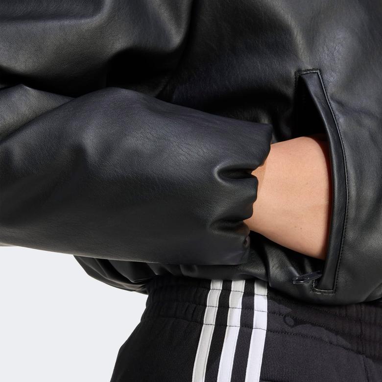 adidas Pleather Bomber Kadın Siyah Ceket