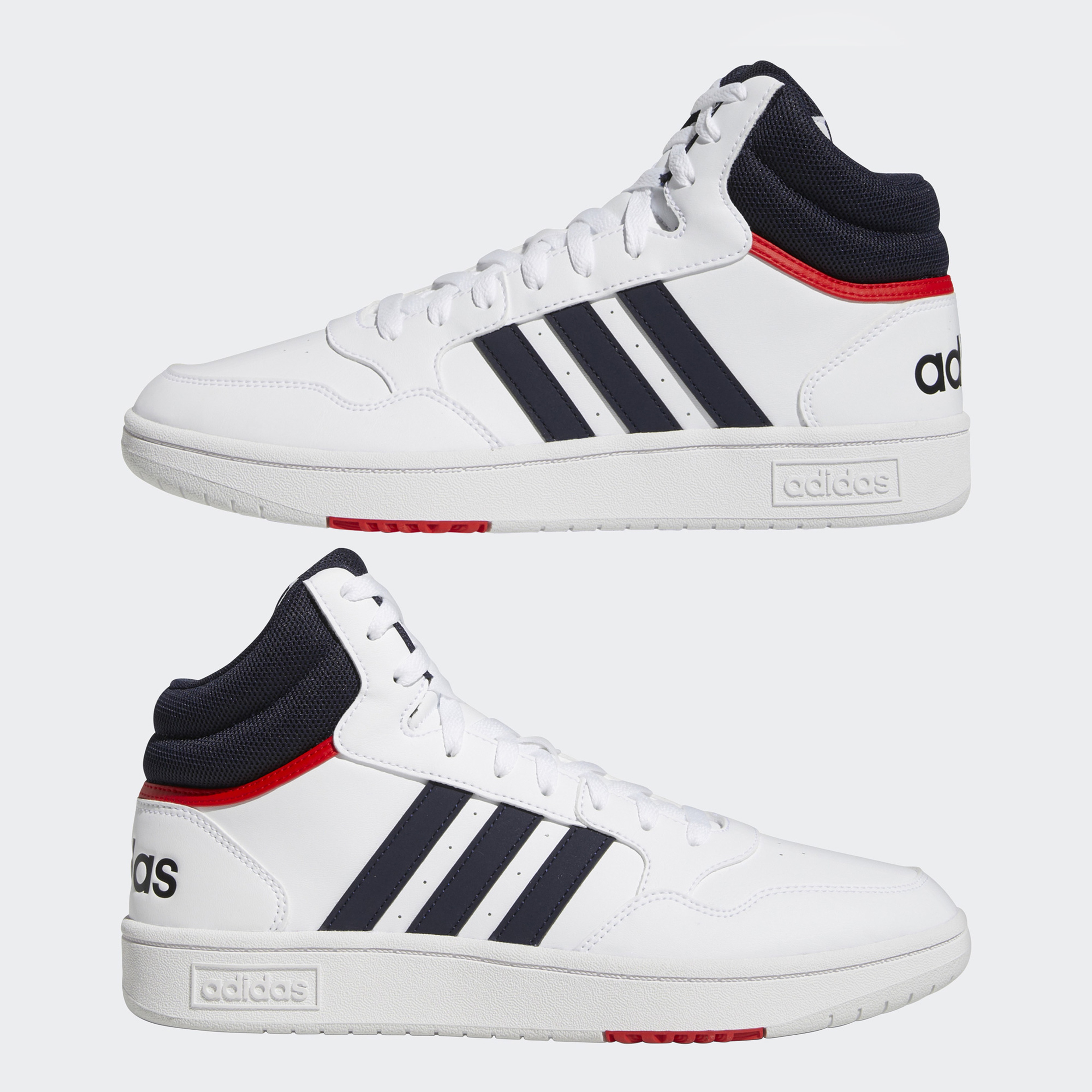 adidas Hoops 3.0 Mid Erkek Beyaz Spor Ayakkabı