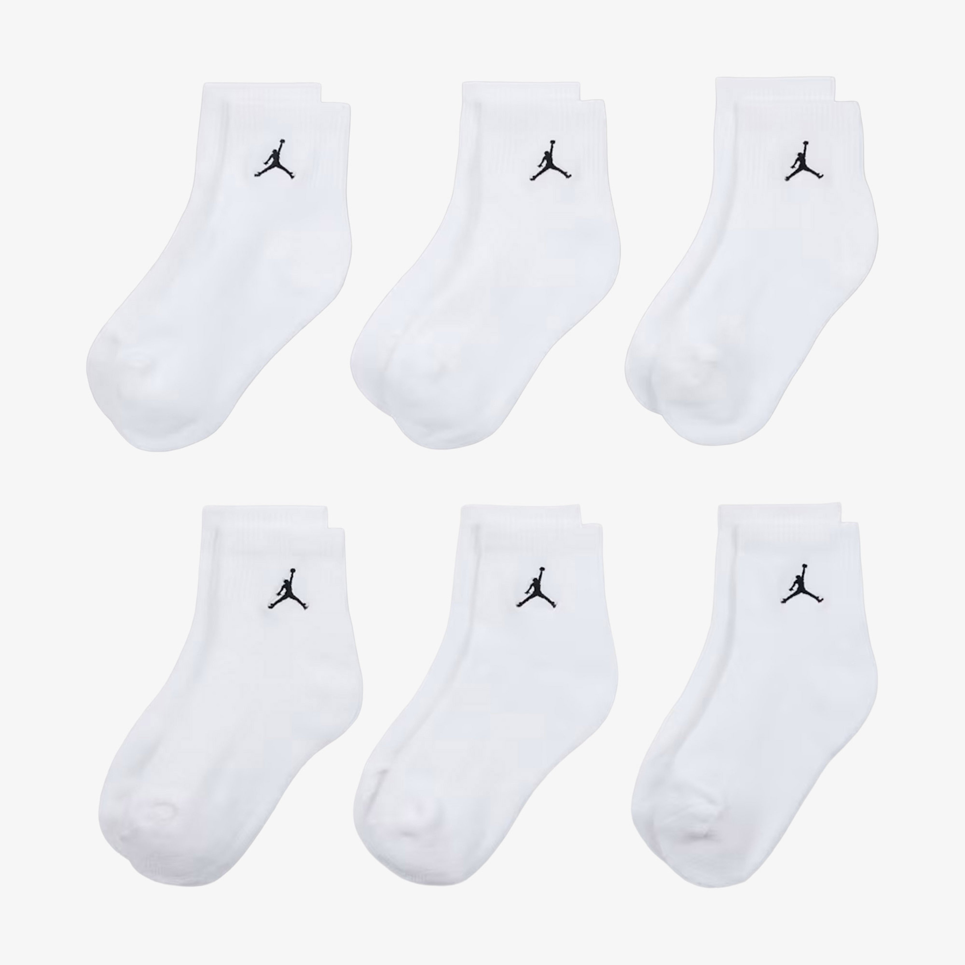 Jordan Everyday Essentials 6Pk Unisex Beyaz Çorap
