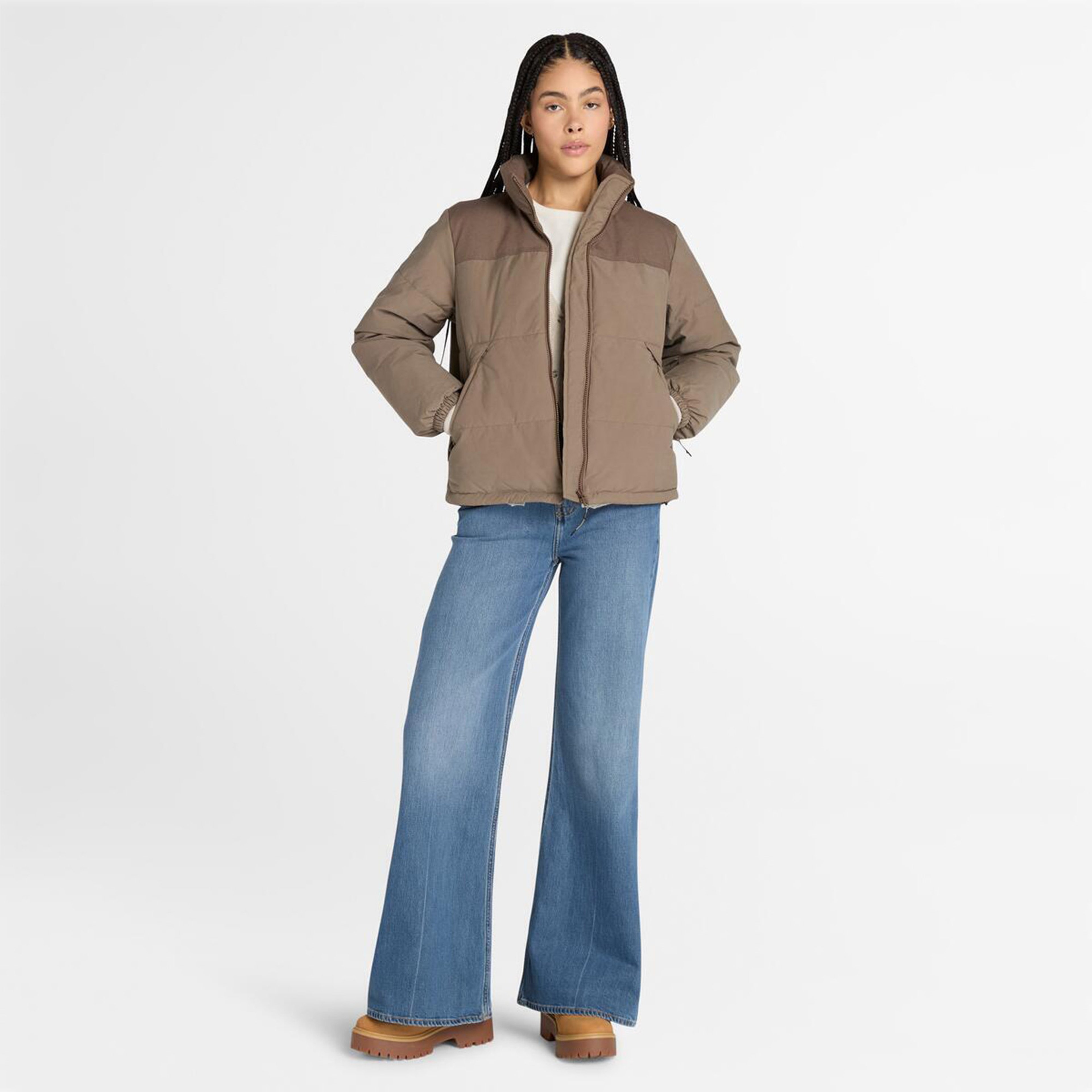 Timberland Welch Mountain Synthetic Insulated Puffer Kadın Kahverengi Ceket