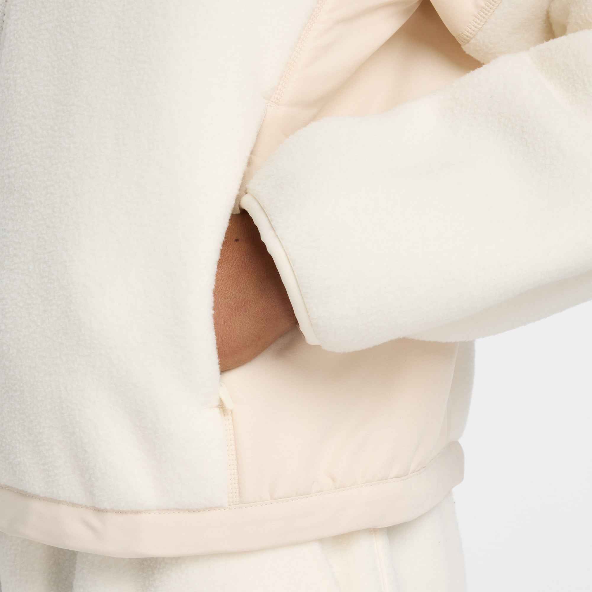 New Balance High Pile Fleece Kadın Beyaz Ceket