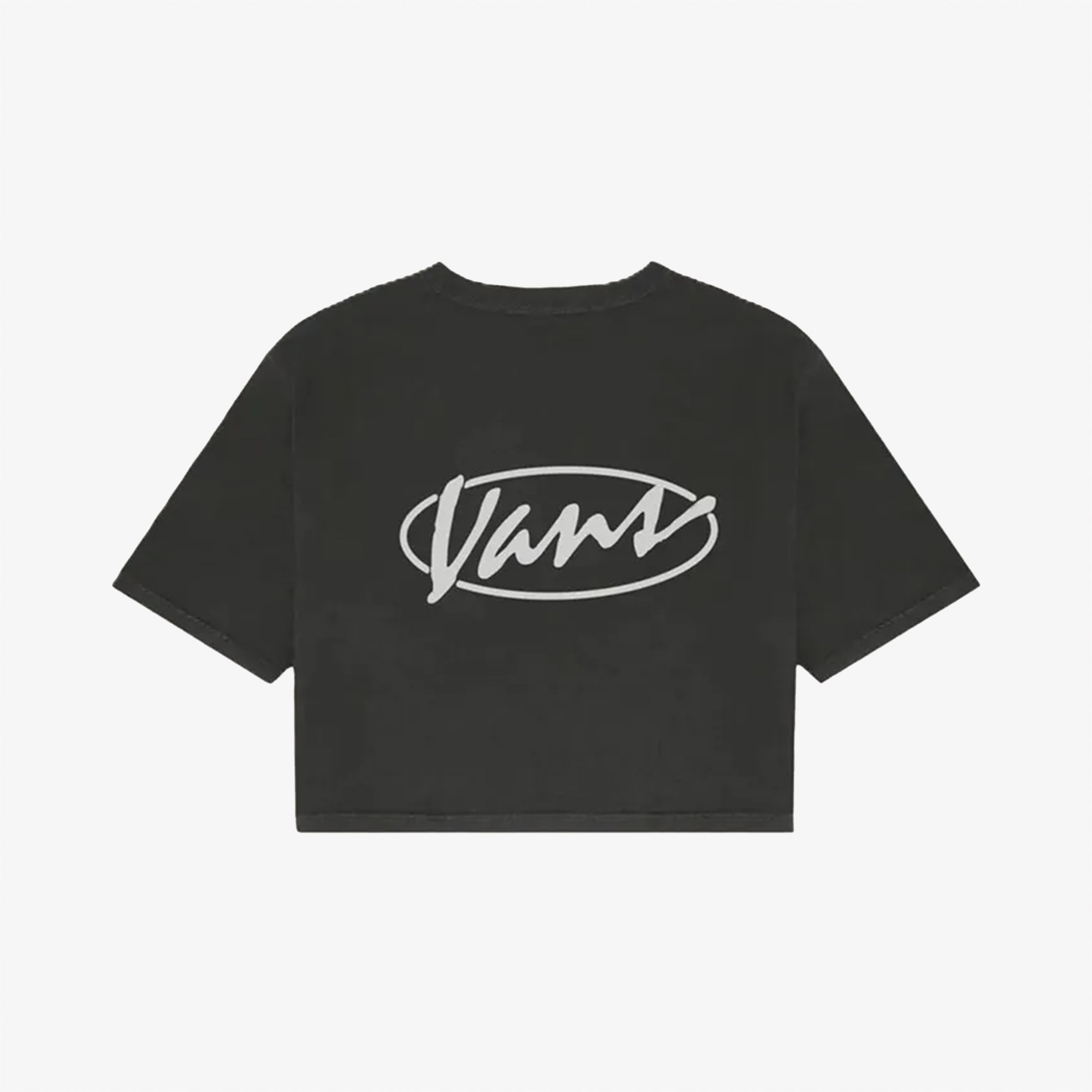 Vans Era Script Relaxed Crop Ss Kadın Siyah T-Shirt