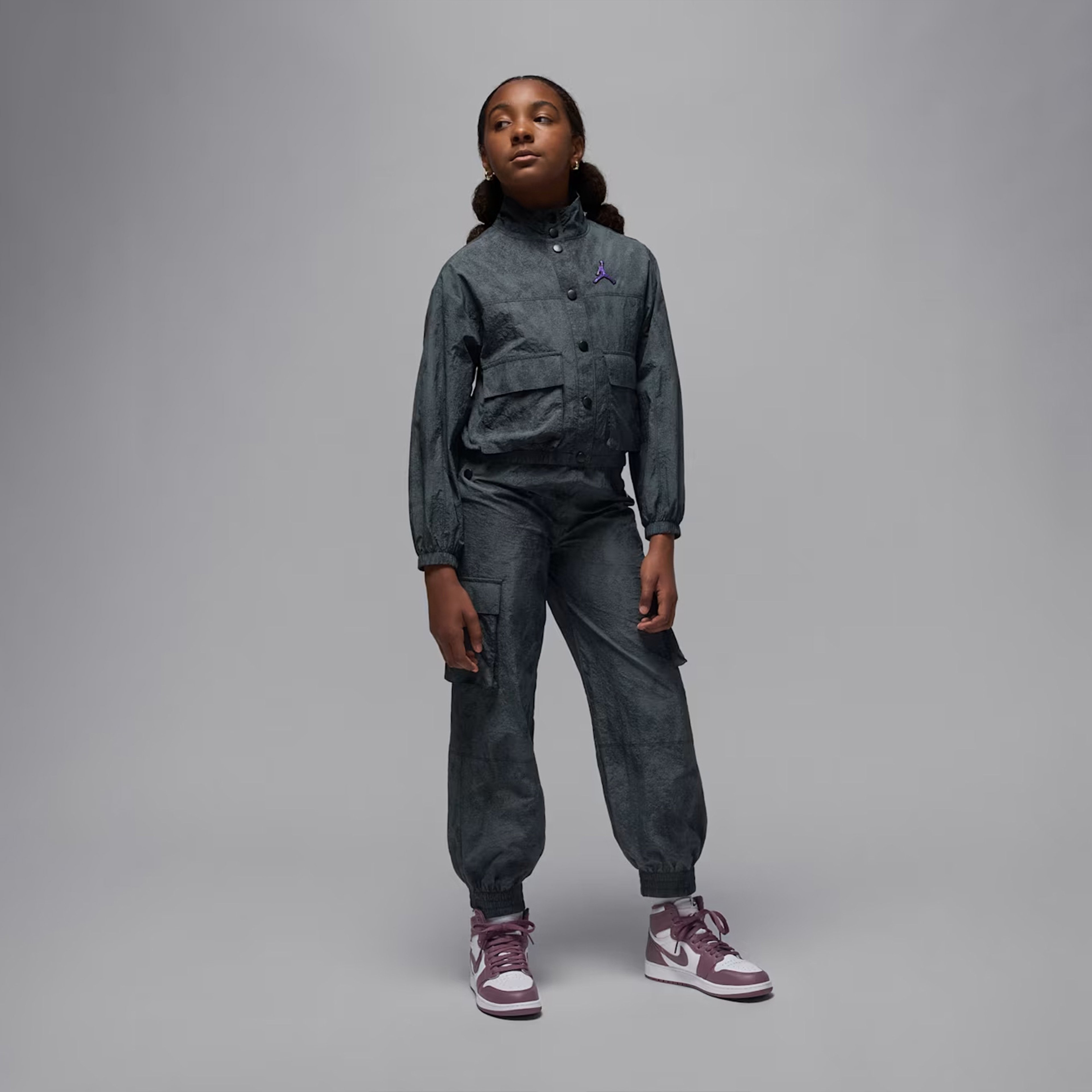 Jordan Blue Jeans and Bling Çocuk Siyah Eşofman Üstü