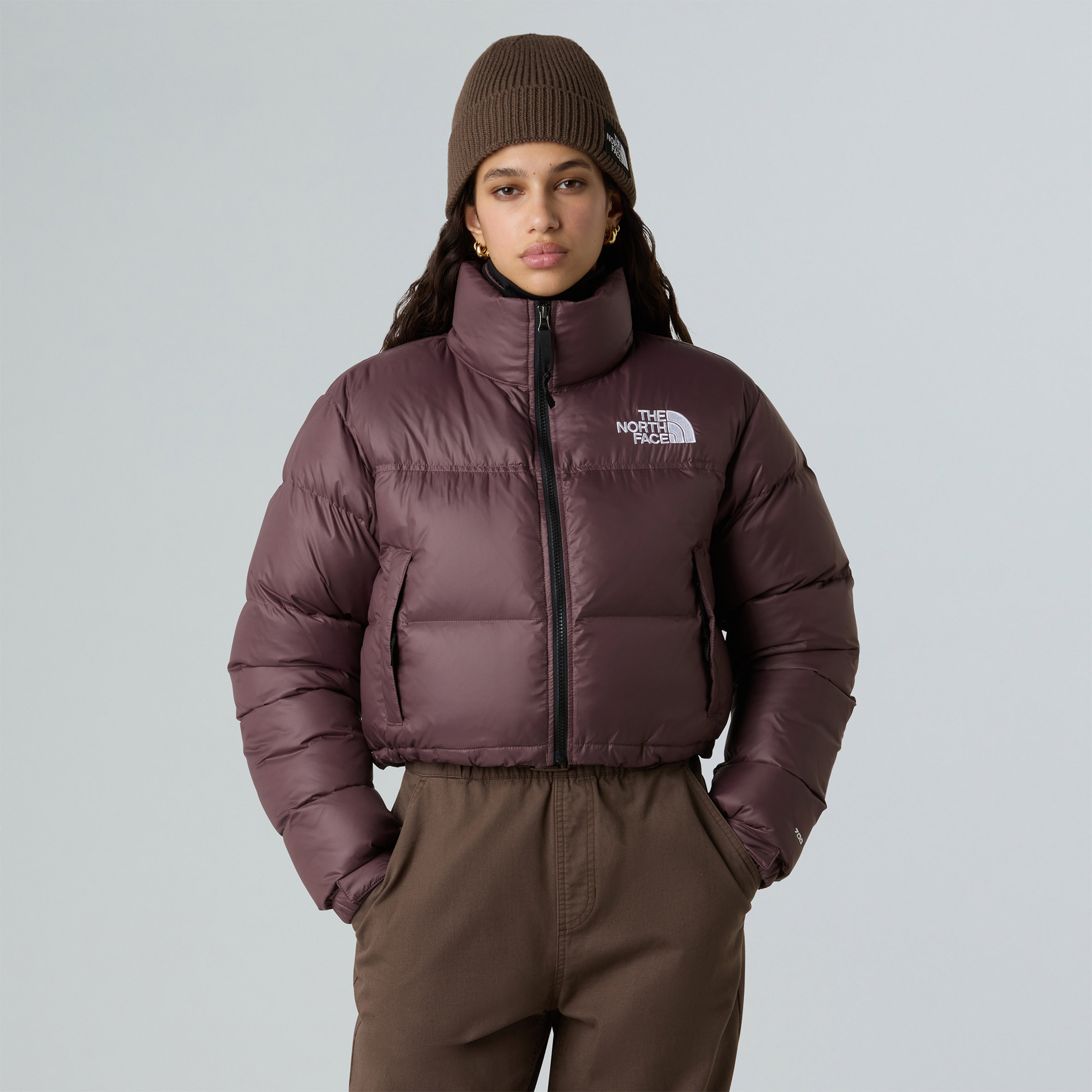 The North Face 1996 Retro Nuptse Kısa Kadın Bordo Mont