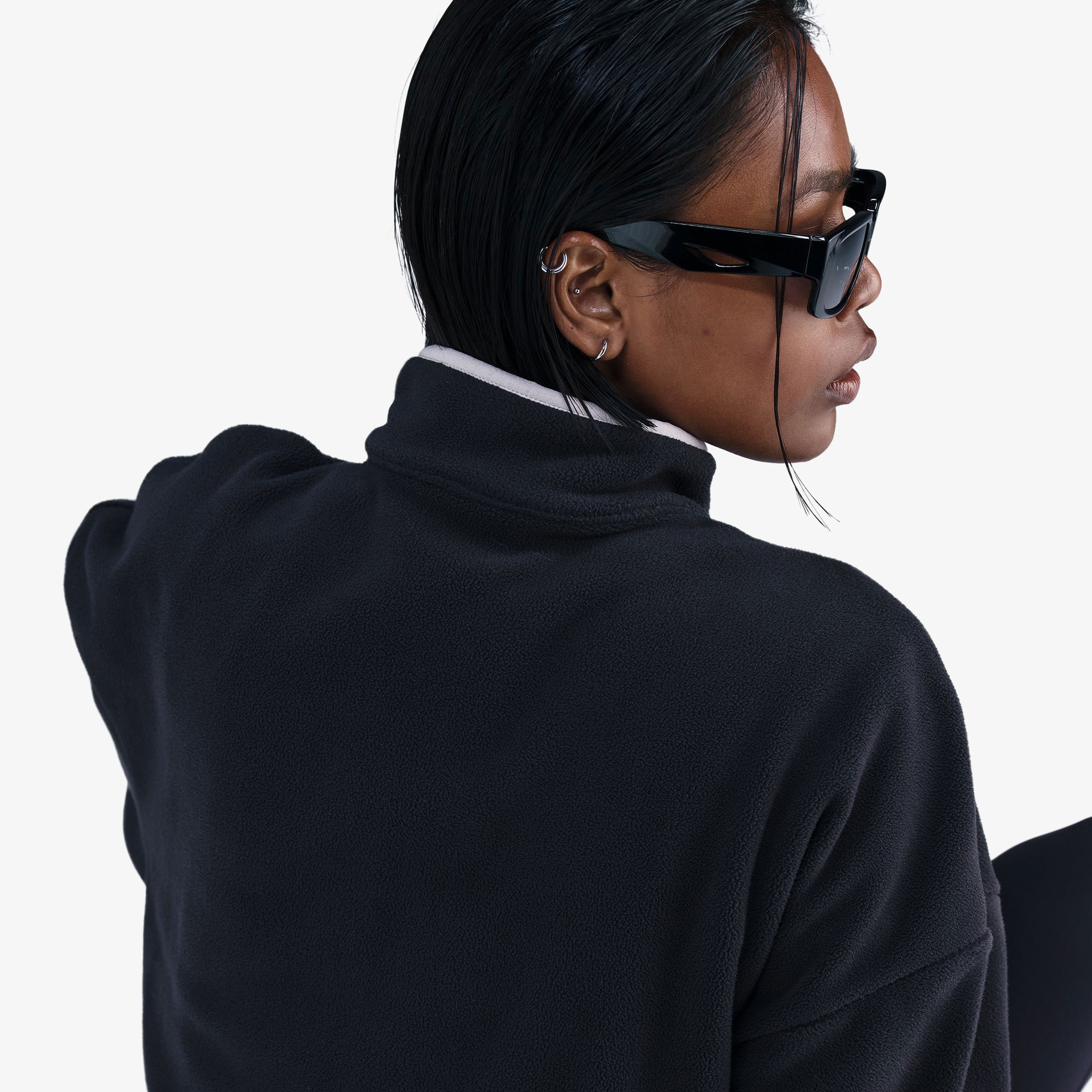 Nike Sportswear Club Fleece Loose Cozy Track Kadın Siyah Ceket