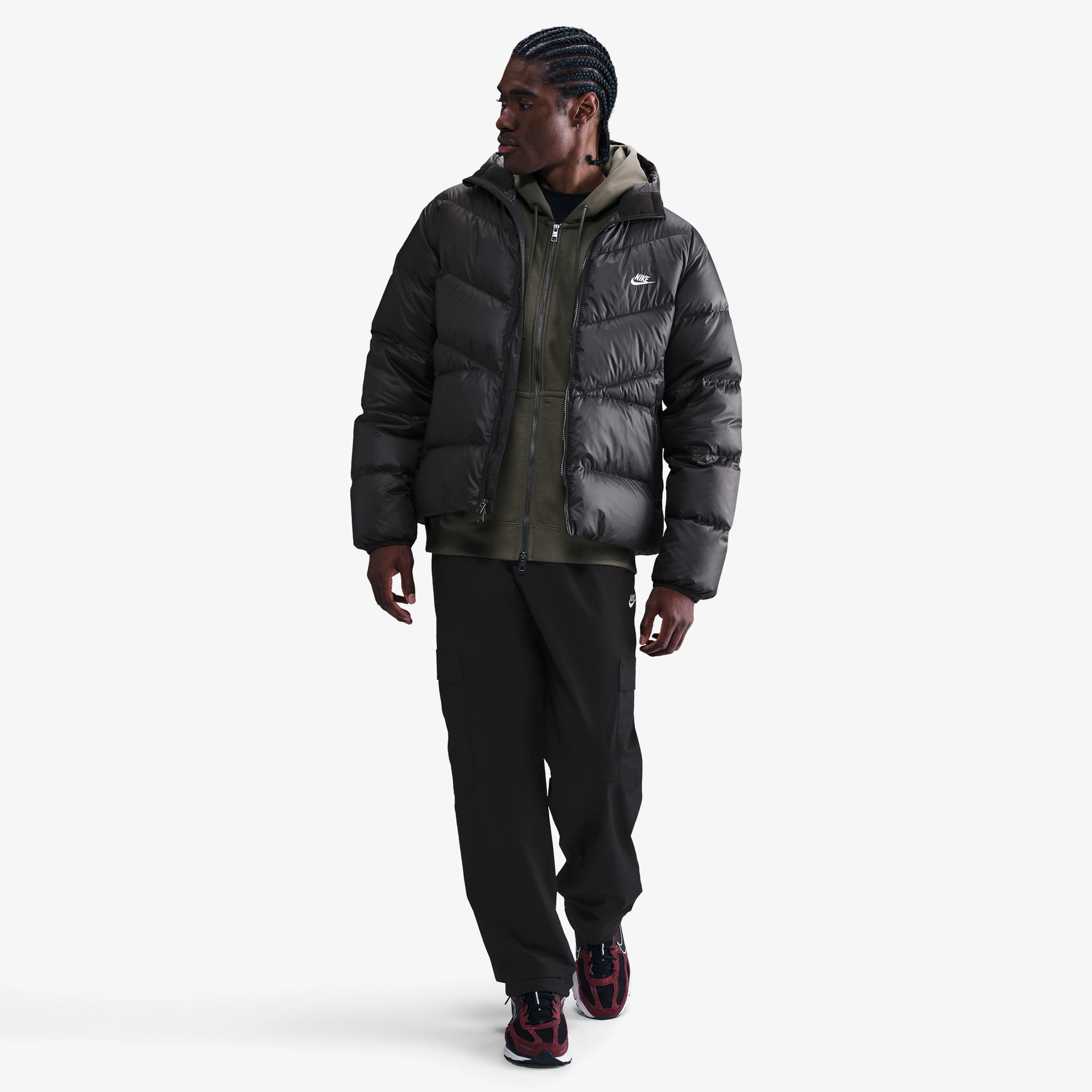 Nike Sportswear Club Dokuma Erkek Siyah Kargo Pantolon