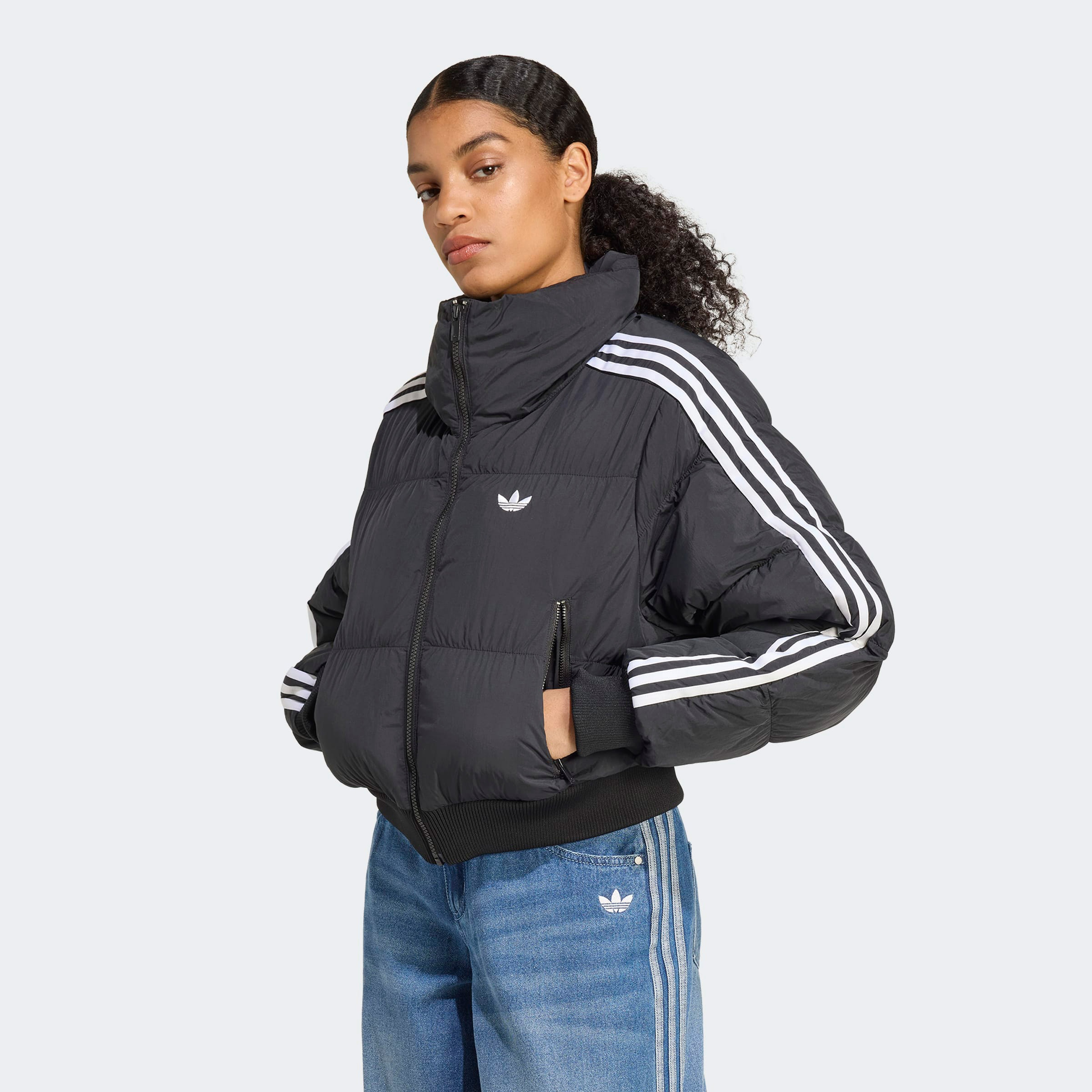 adidas Cropped Puff Kadın Siyah Ceket