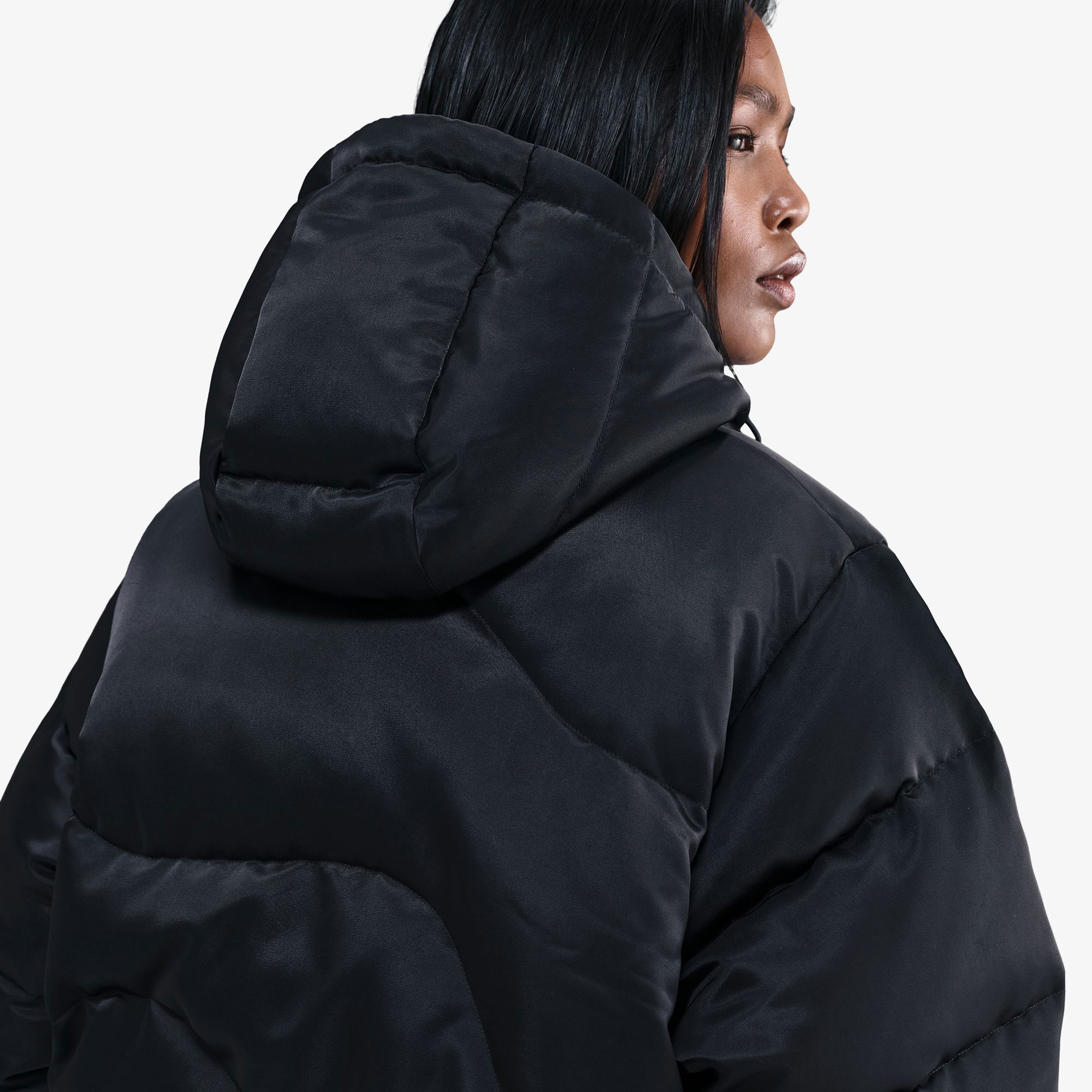 Nike Sportswear Swoosh Series Therma-Fit Puffer Kadın Siyah Mont