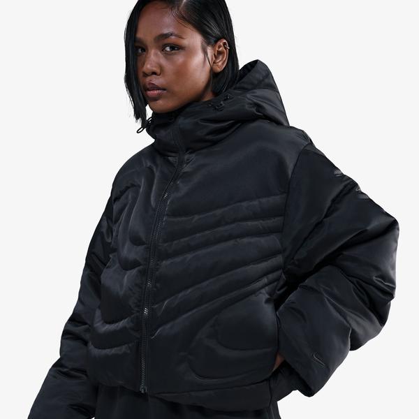 Nike Sportswear Swoosh Series Therma-Fit Puffer Kadın Siyah Mont