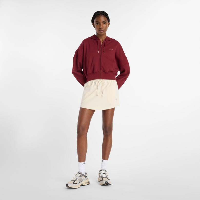 New Balance French Terry Kadın Bordo Sweatshirt