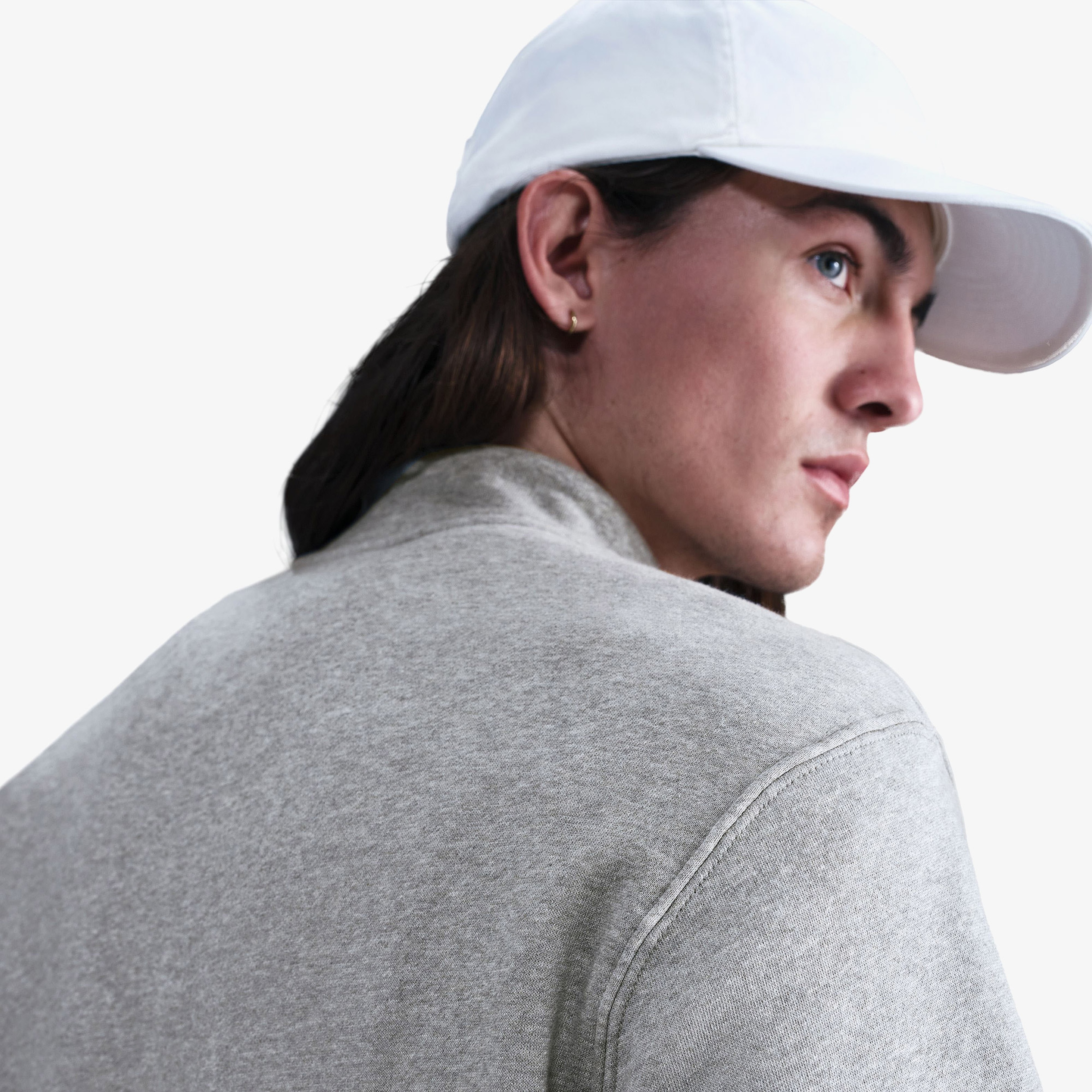 Nike Sportswear Club Fleece Top Erkek Gri Sweatshirt