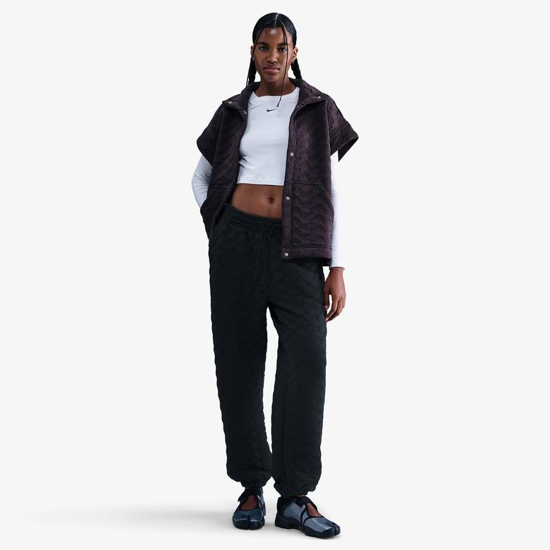 Nike Sportswear Phoenix Fleece Oversized Kadın Mor Yelek