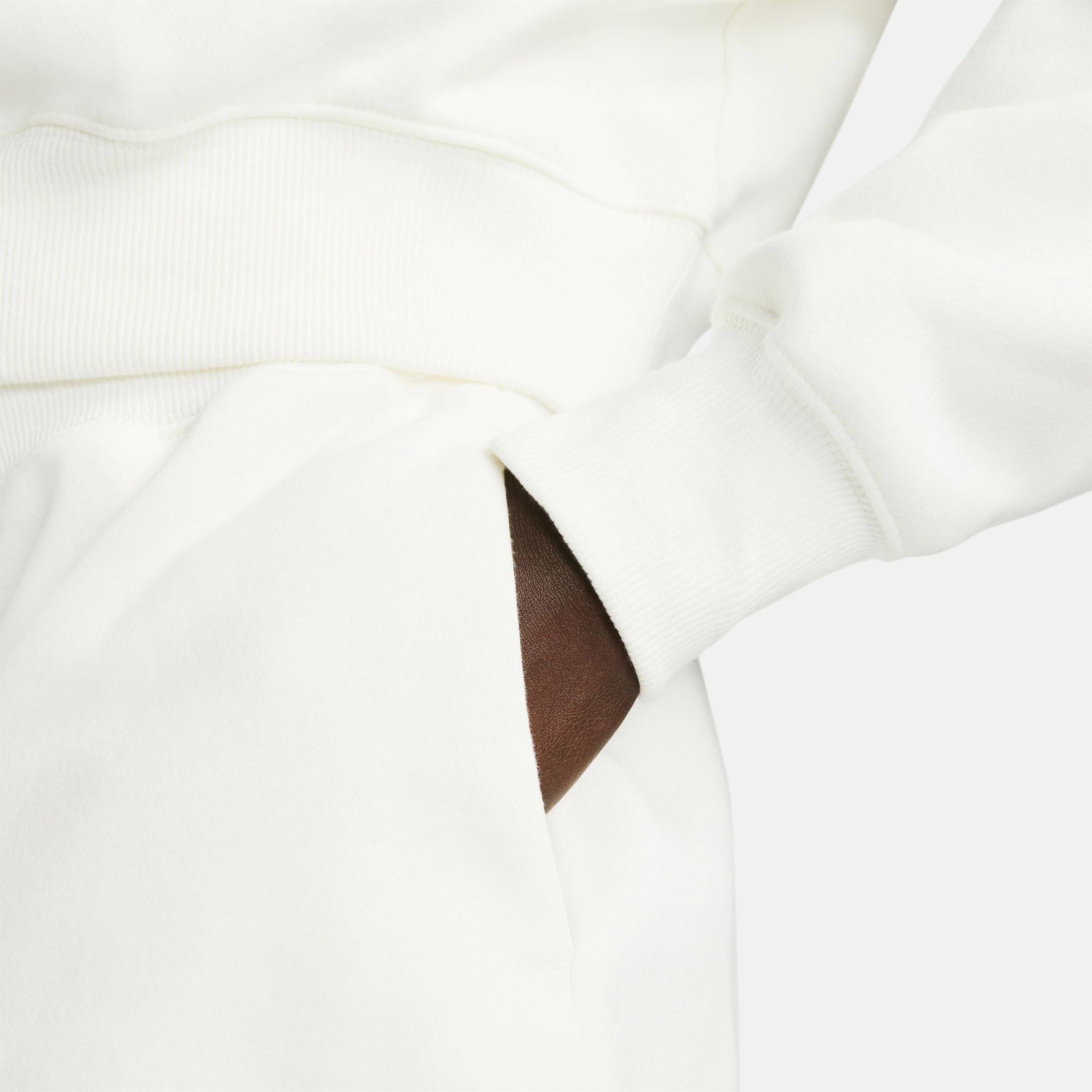 Nike Sportswear Phoenix Fleece 1/4 Zip Crop Kadın Beyaz Sweatshirt