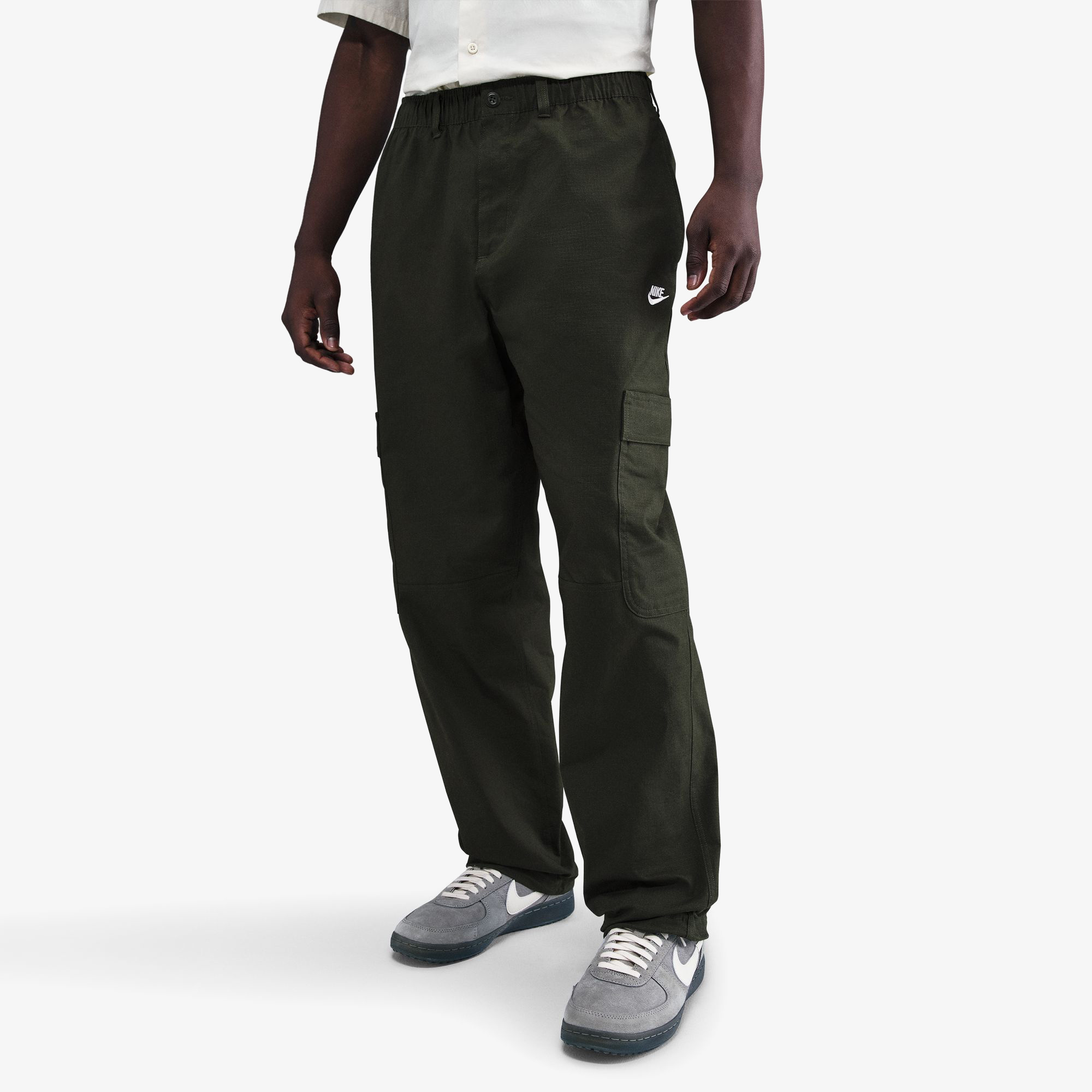 Nike Sportswear Club Dokuma Erkek Yeşil Kargo Eşofman Altı