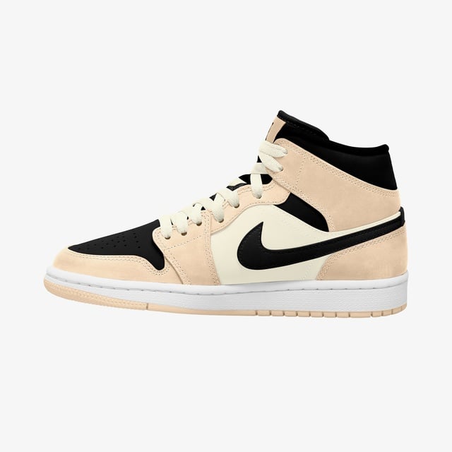 Jordan Air 1 Mid Barely Orange Kadın Bej Spor Ayakkabı - Görsel 5