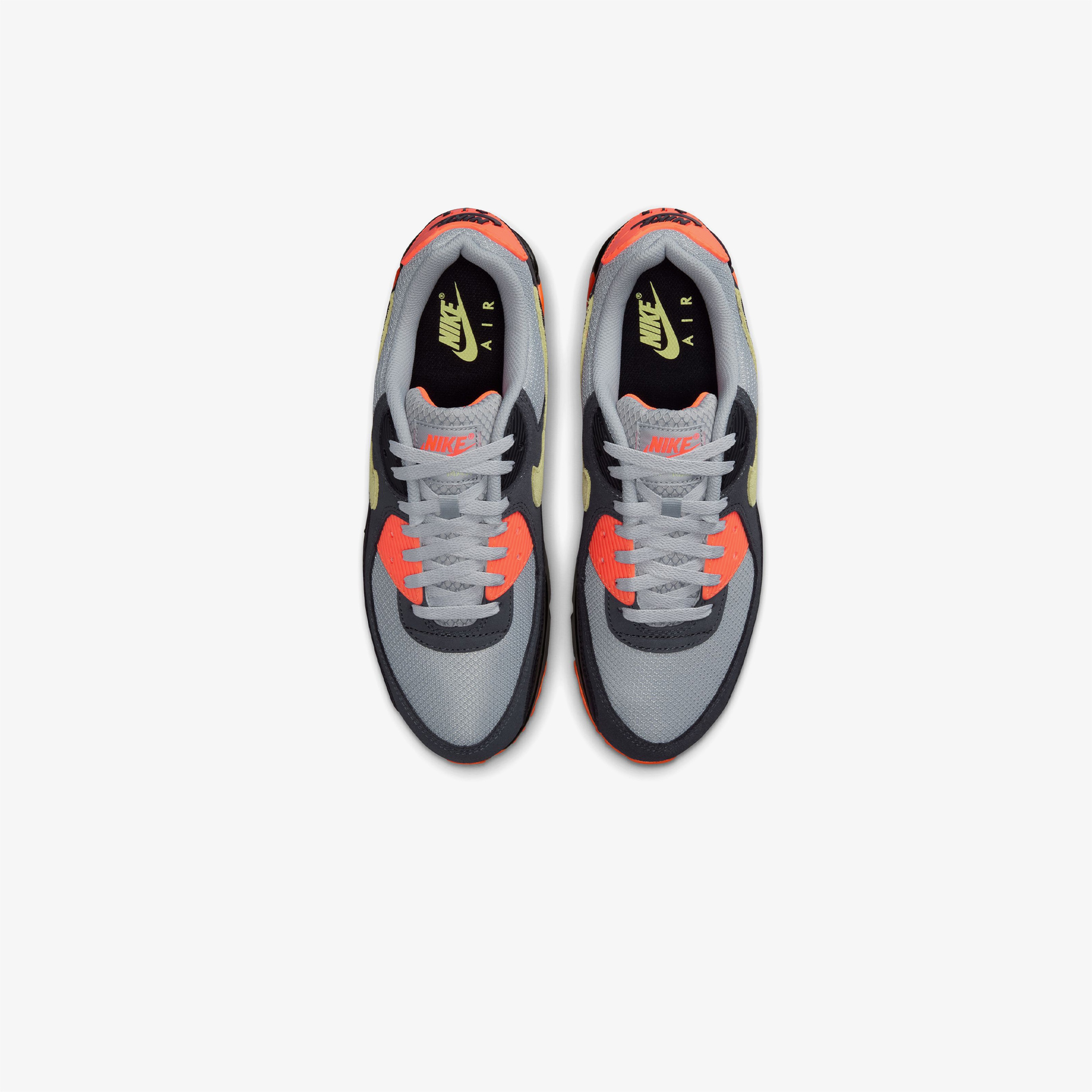 Nike Air Max 90 Smoke Grey/Hyper Crimson Erkek Siyah Spor Ayakkabı
