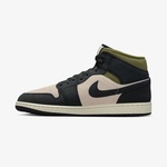 Jordan Air 1 Mid SE Off Noir Medium Olive Erkek Yeşil Spor Ayakkabı
