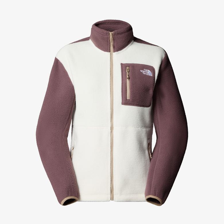 The North Face Yumiori Full Zip Kadın Beyaz/Mor Polar Mont