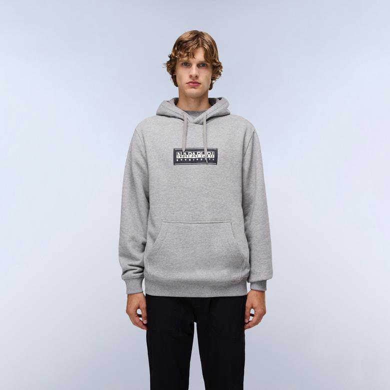 Napapijri B-Box Logo Erkek Gri Sweatshirt