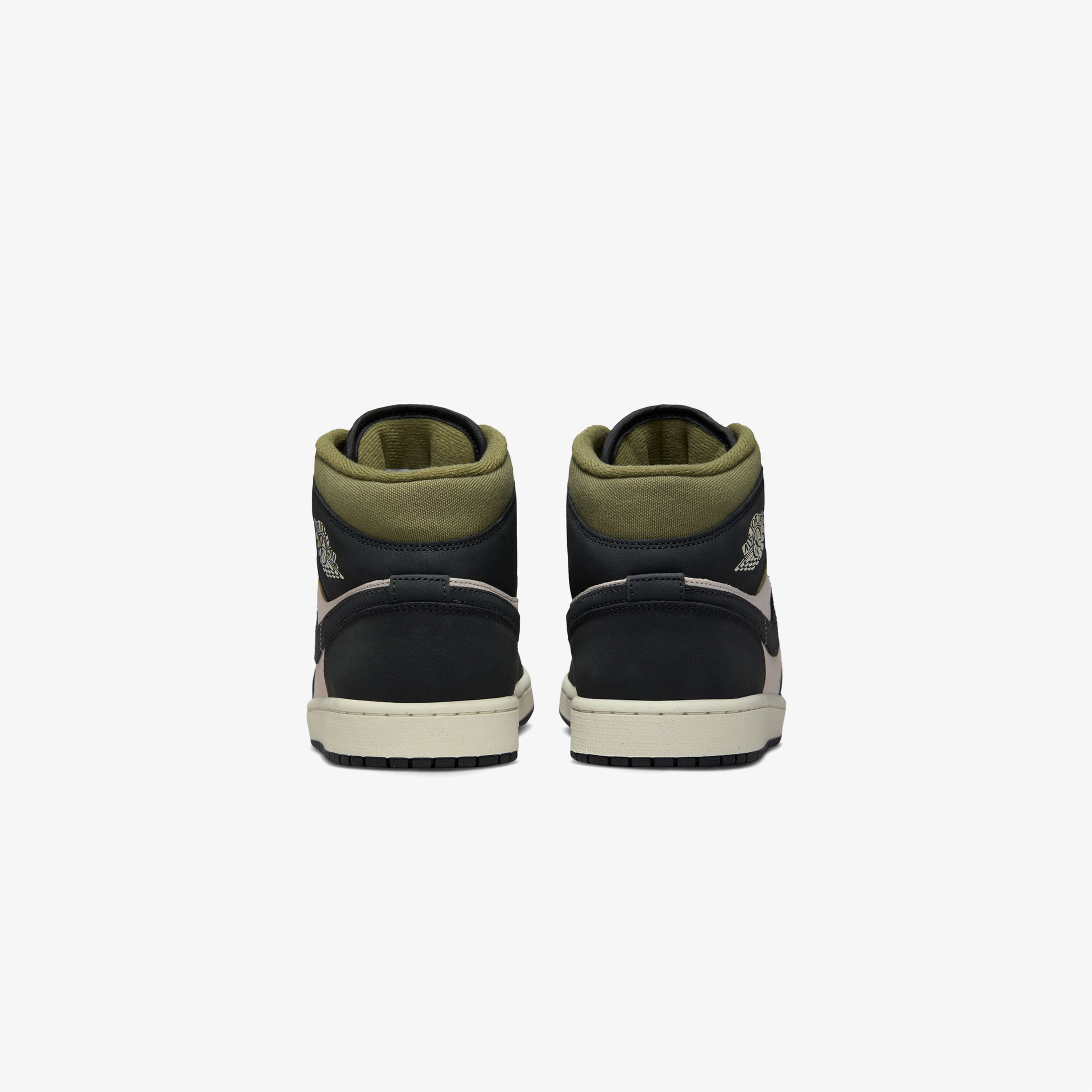 Jordan Air 1 Mid SE Off Noir Medium Olive Erkek Yeşil Spor Ayakkabı
