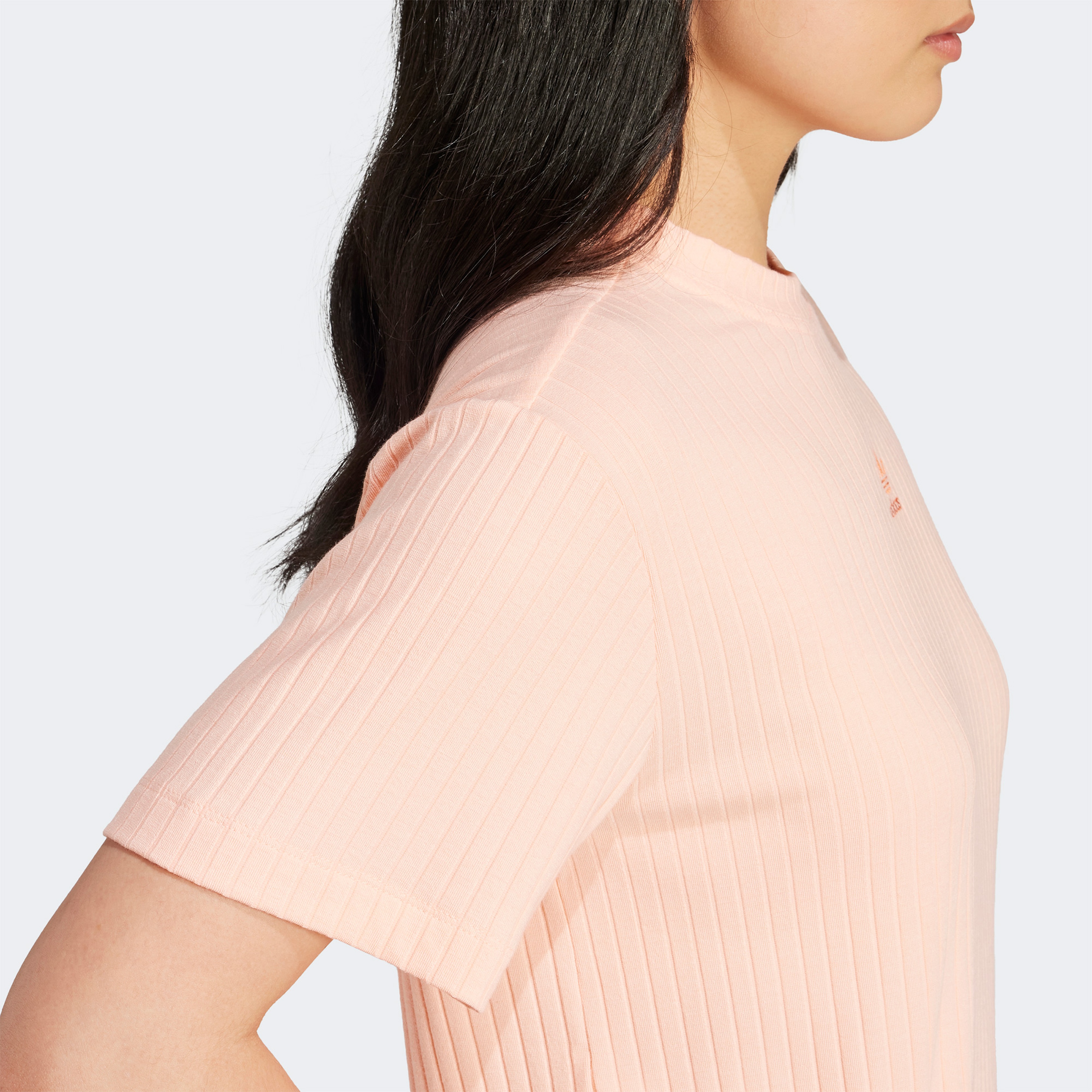 adidas Essentials Wide Rib Kadın Pembe Tişört