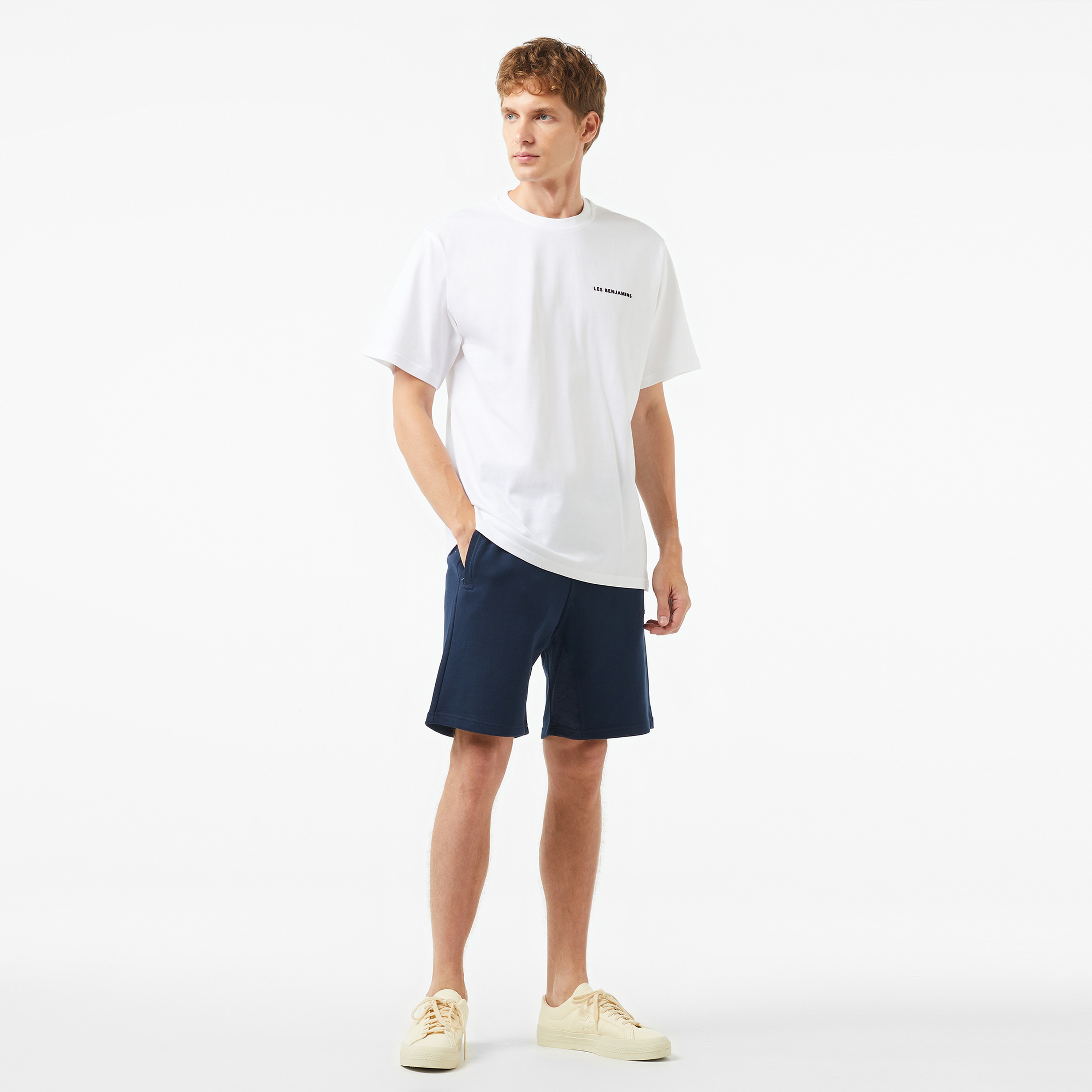 Les Benjamins Sleeve 403 Erkek Beyaz T-Shirt
