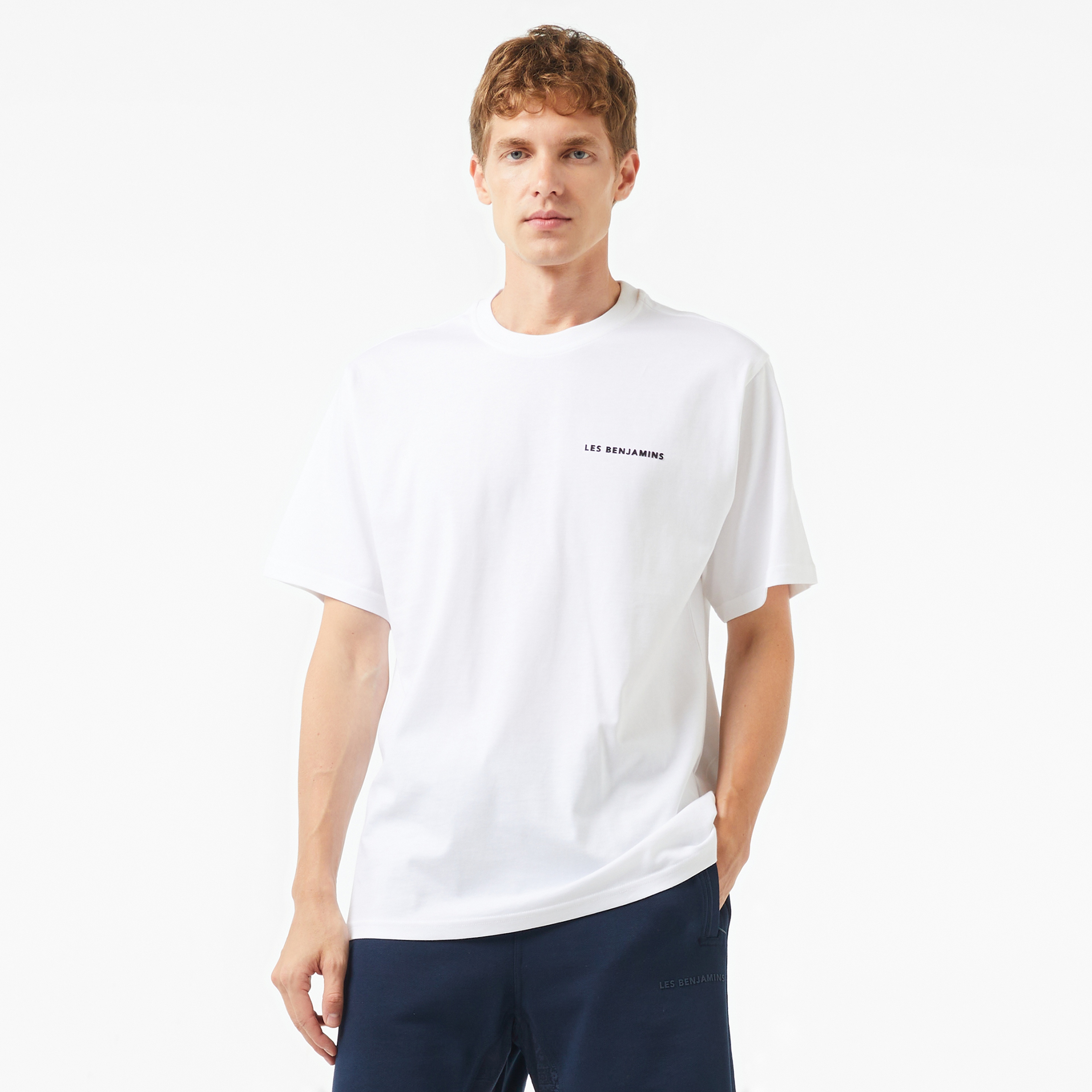 Les Benjamins Sleeve 403 Erkek Beyaz T-Shirt
