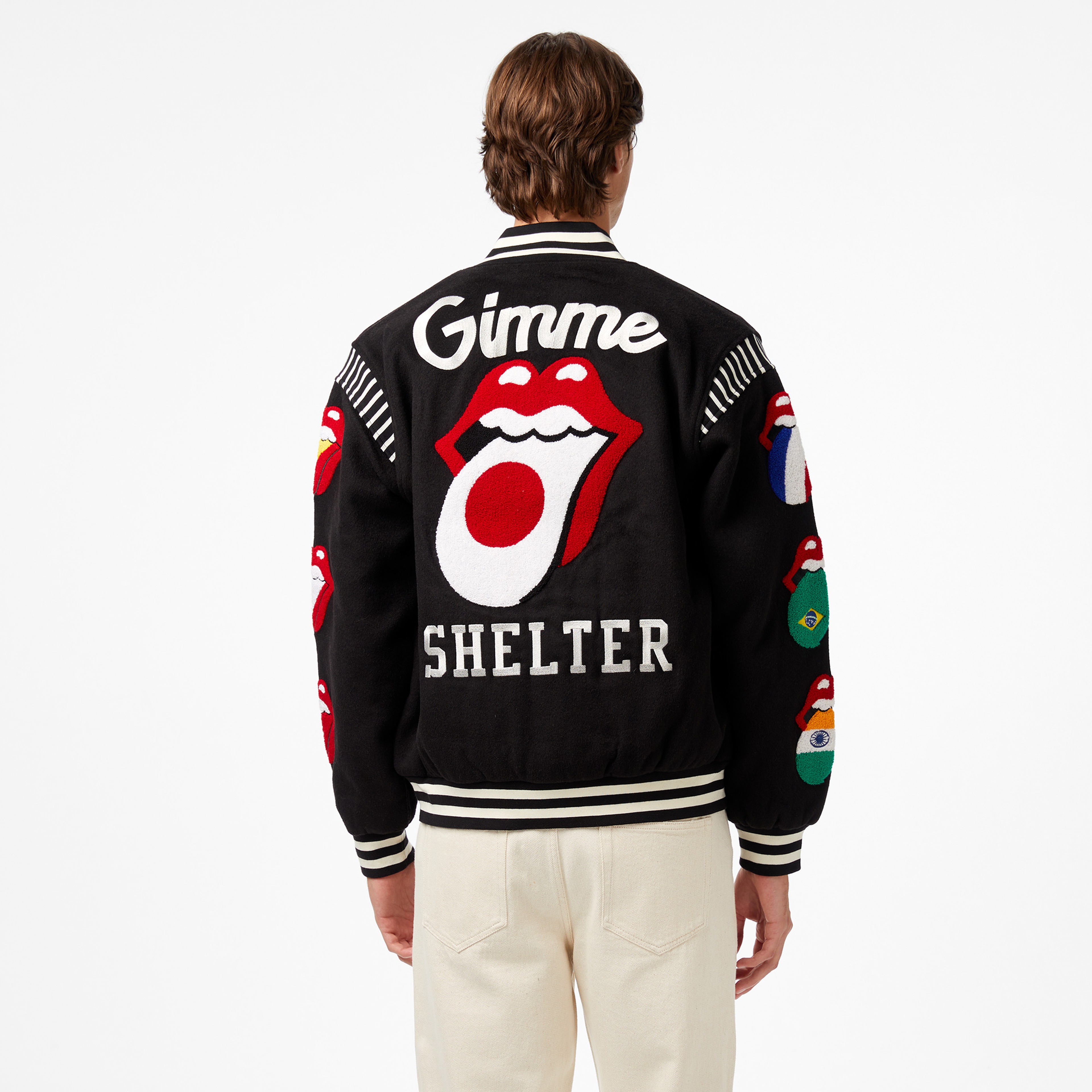 Market World Flag Varsity Erkek Siyah Ceket