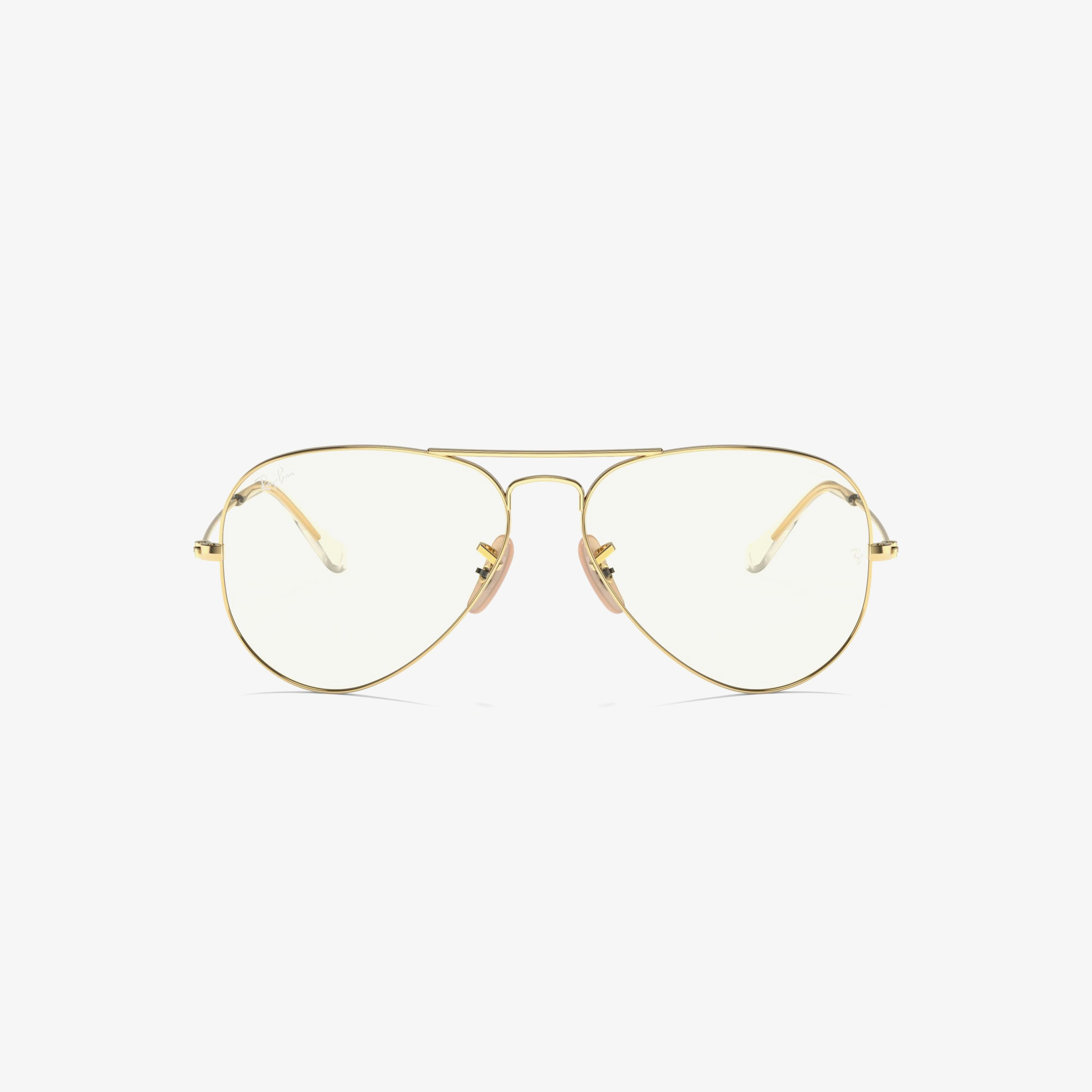 RAY-BAN 0RB3025 Aviator Large Metal Unisex Shiny Sarı Rengi Güneş Gözlüğü