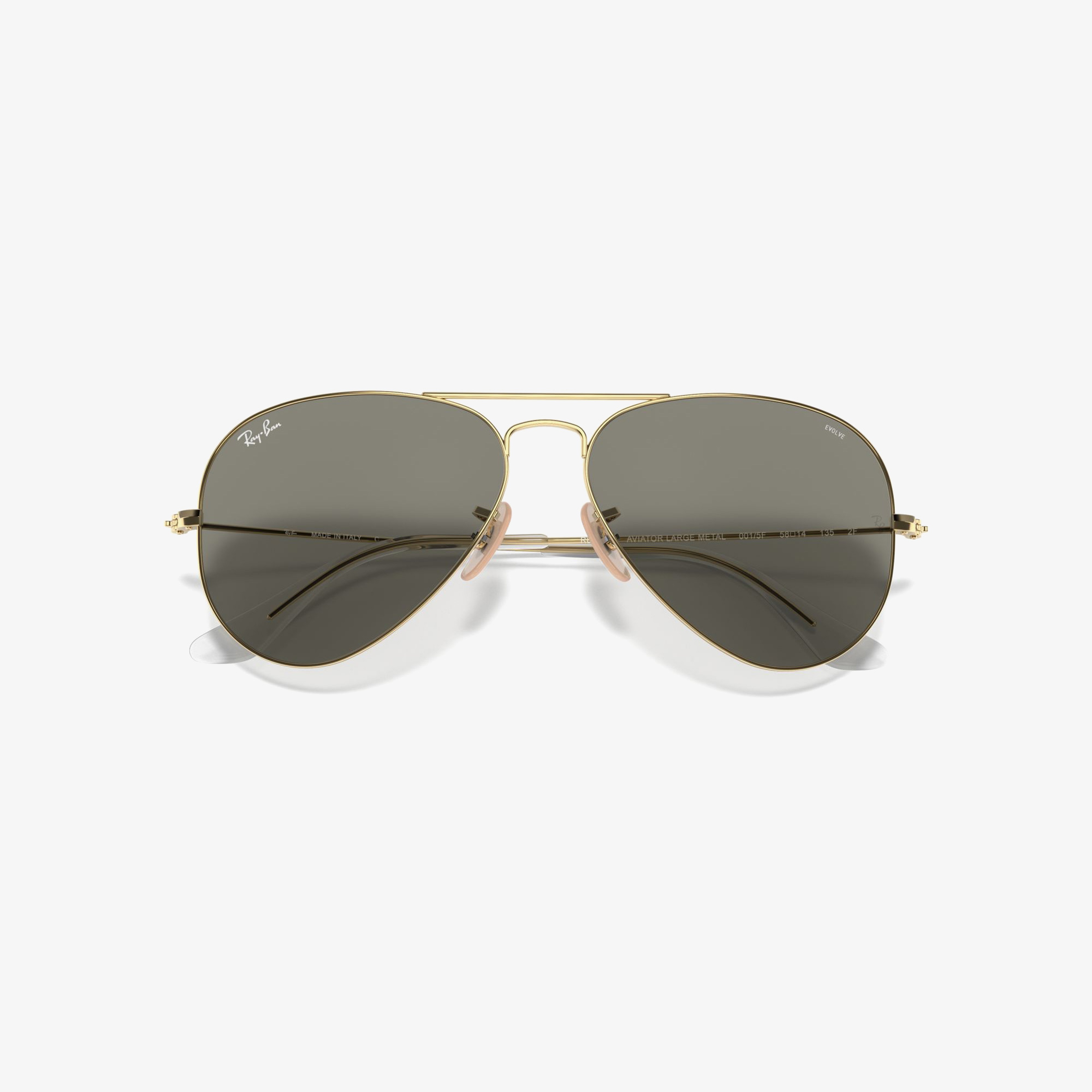 RAY-BAN 0RB3025 Aviator Large Metal Unisex Shiny Sarı Rengi Güneş Gözlüğü