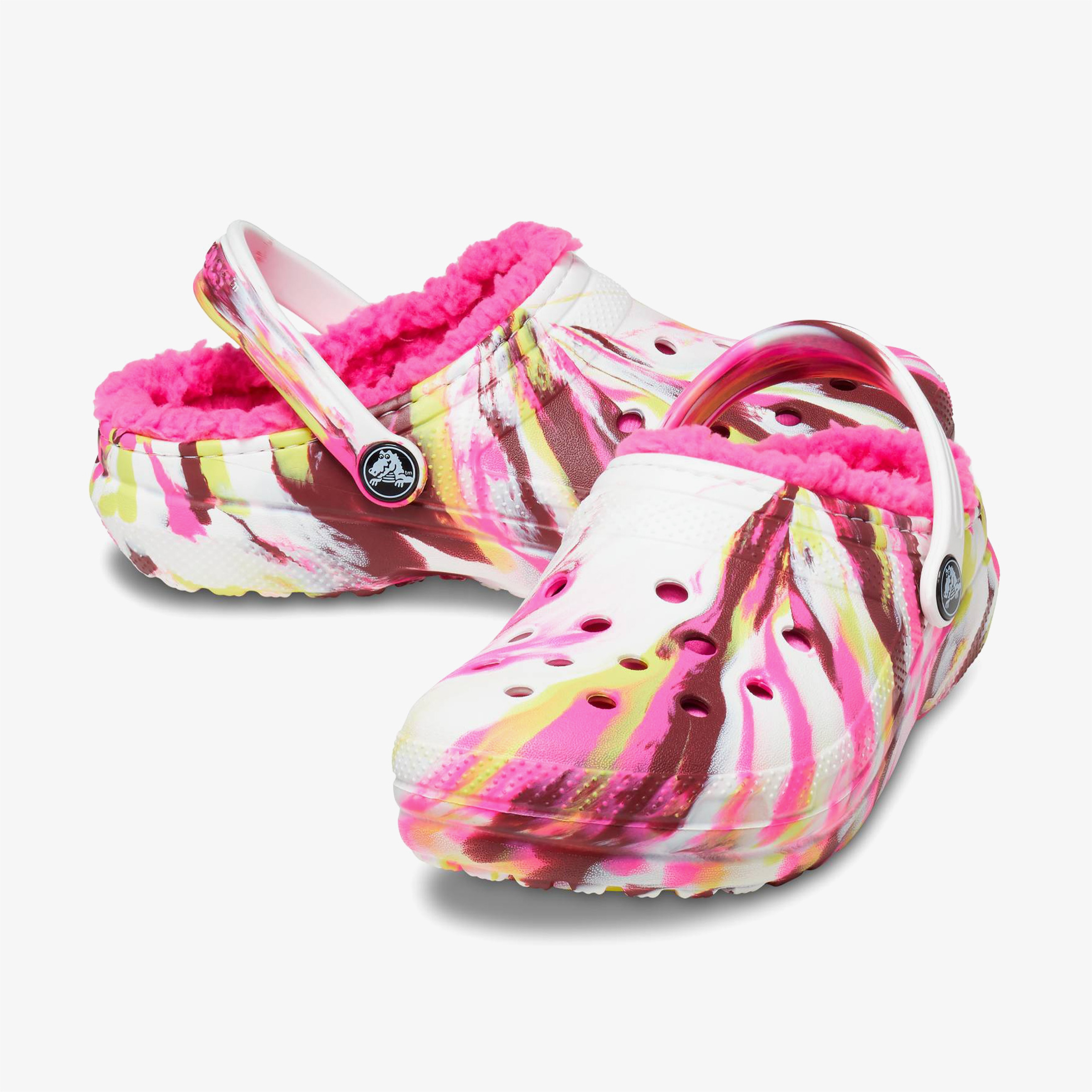 Crocs Classic Lined Marbled Çocuk Renkli Terlik