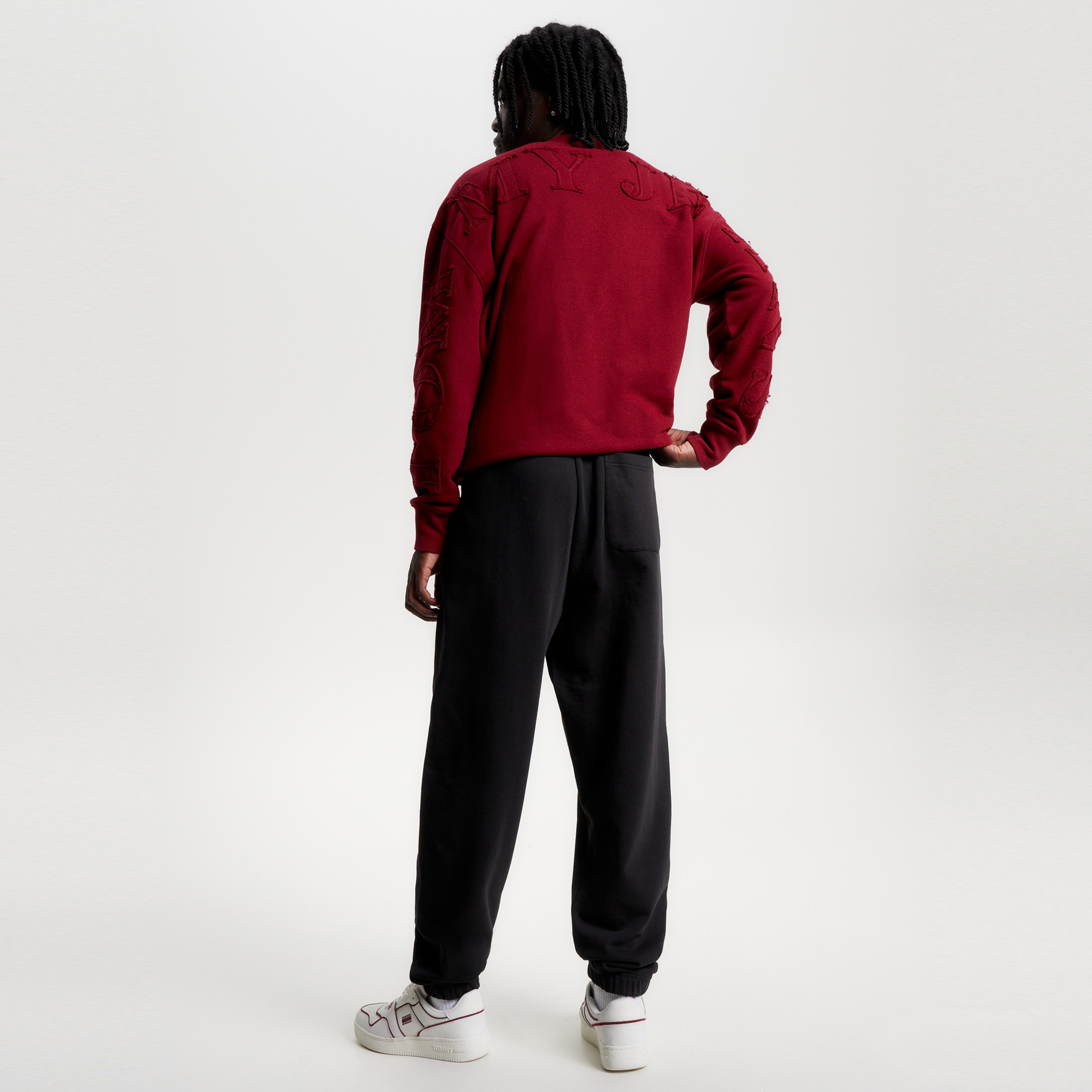 Tommy Jeans Solid Erkek Siyah Eşofman Altı