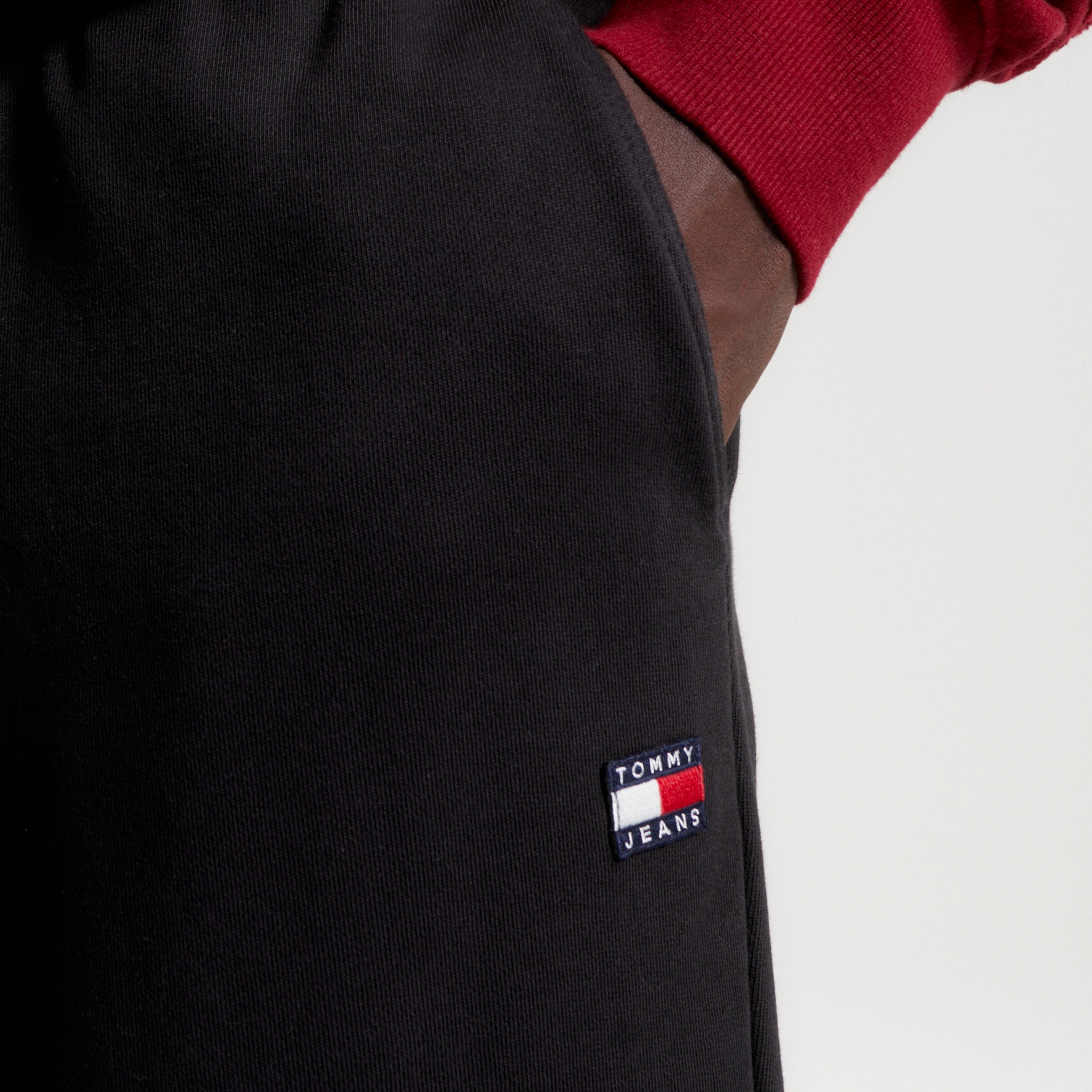 Tommy Jeans Solid Erkek Siyah Eşofman Altı