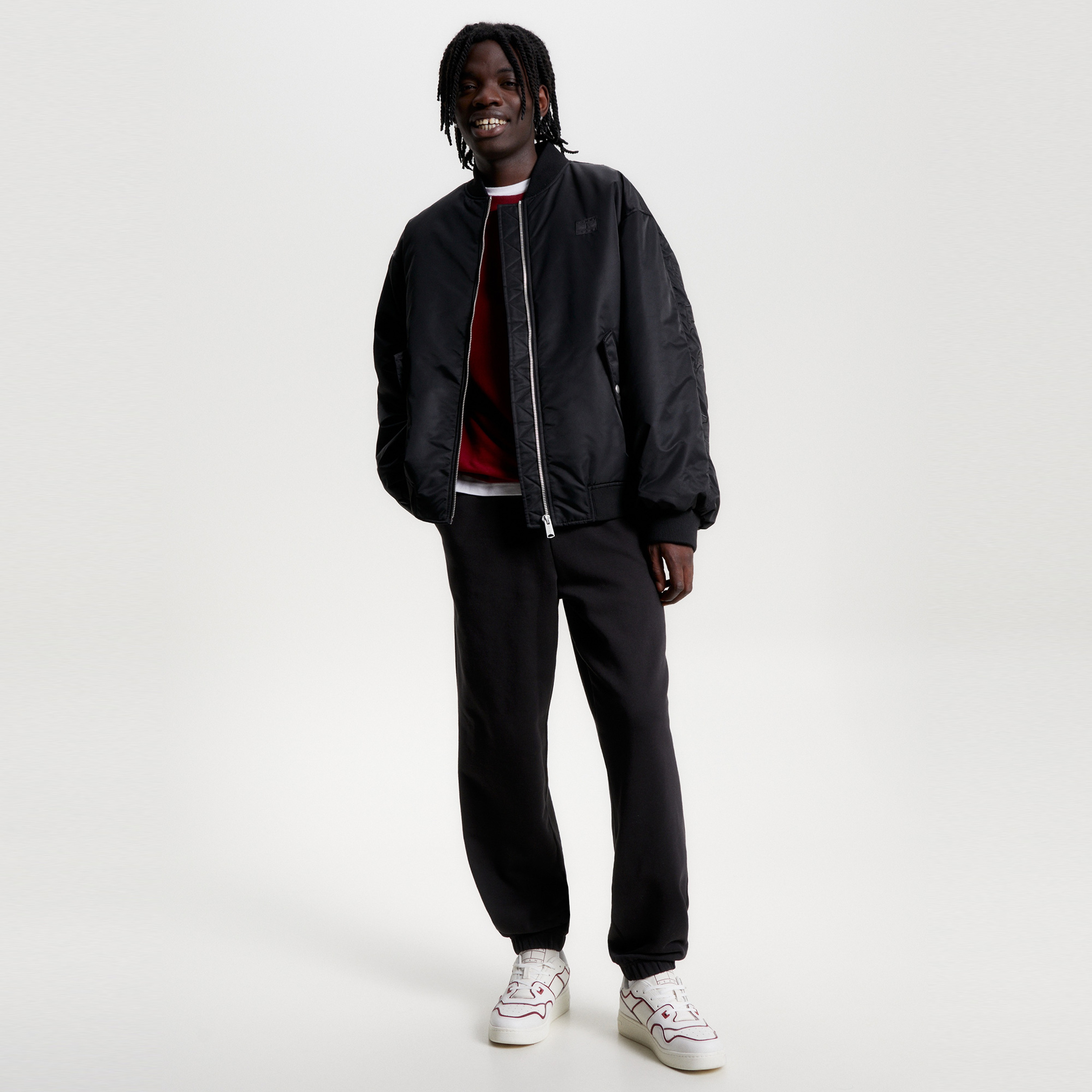 Tommy Jeans Solid Erkek Siyah Eşofman Altı