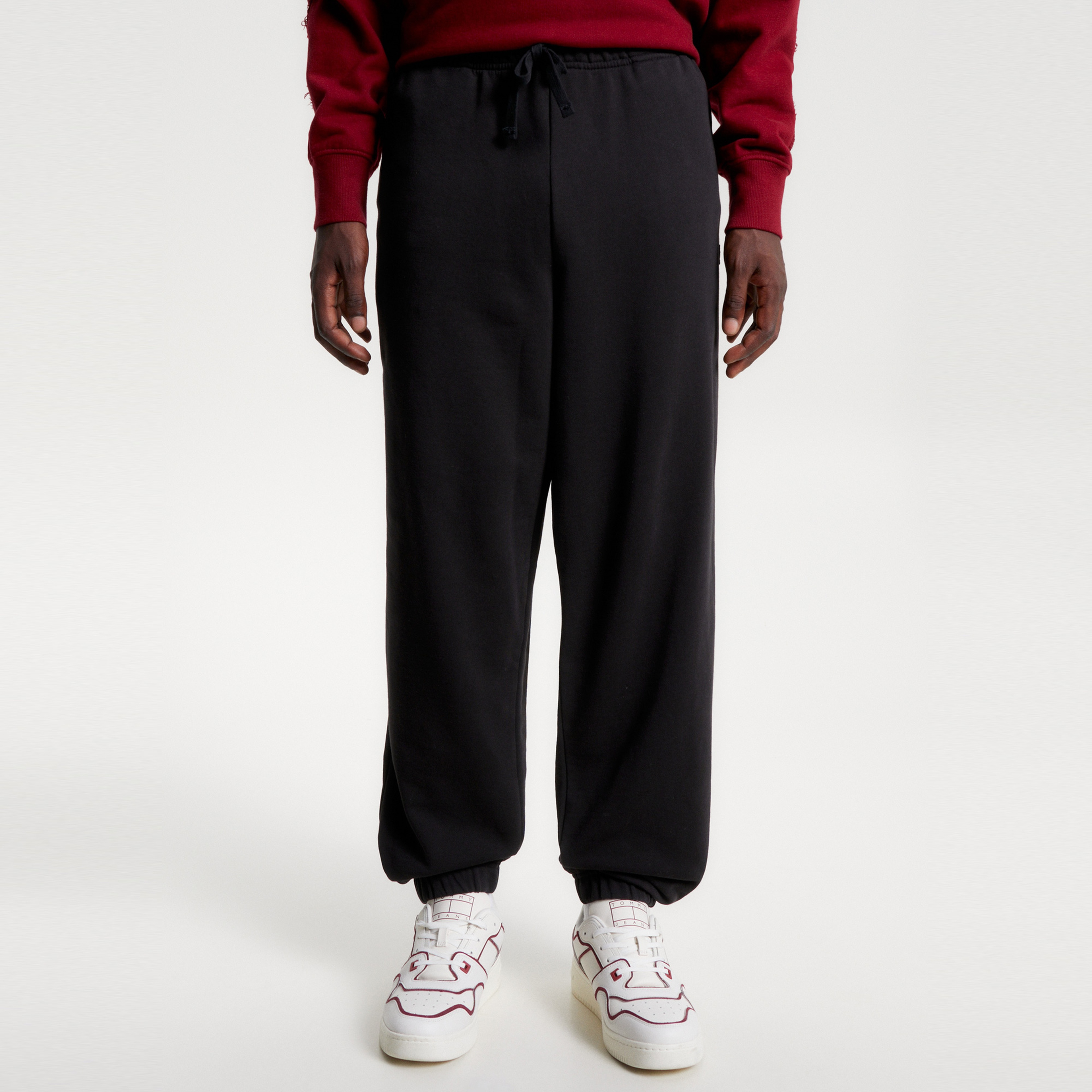 Tommy Jeans Solid Erkek Siyah Eşofman Altı